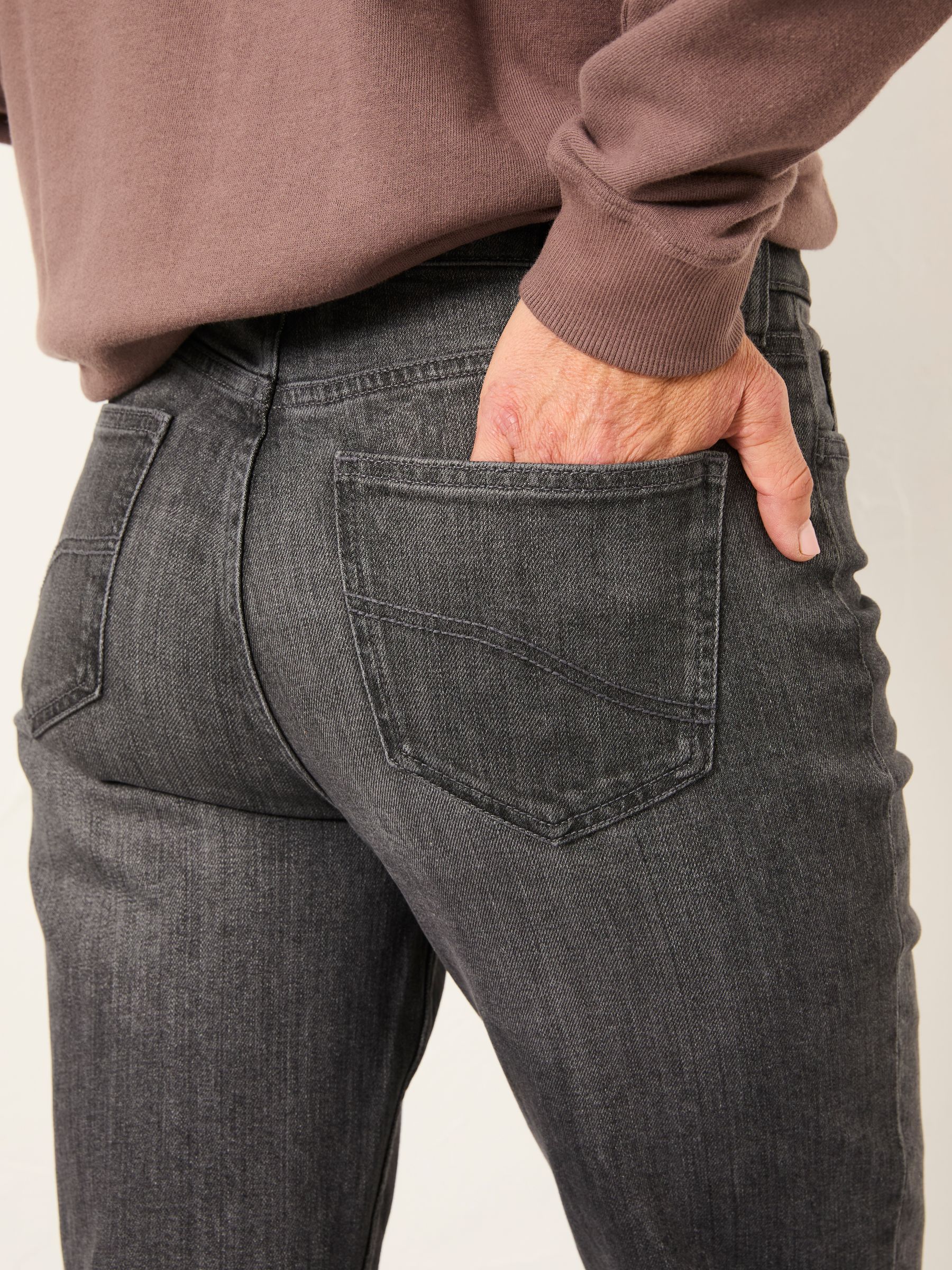 Carmel Grey Comfort Straight Jeans - Image 4 of 6