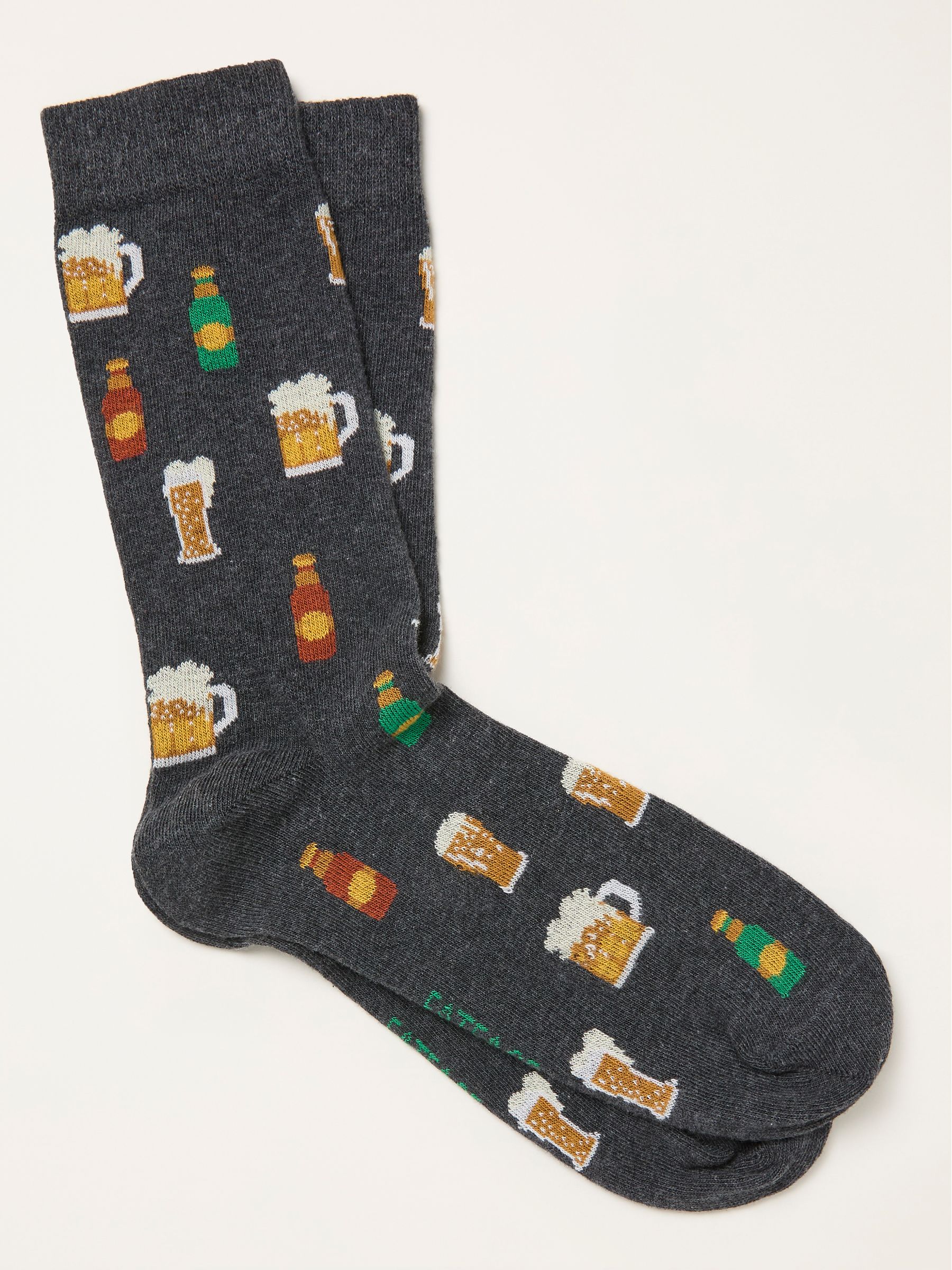 Charcoal Grey Beer Socks - Image 1 of 2
