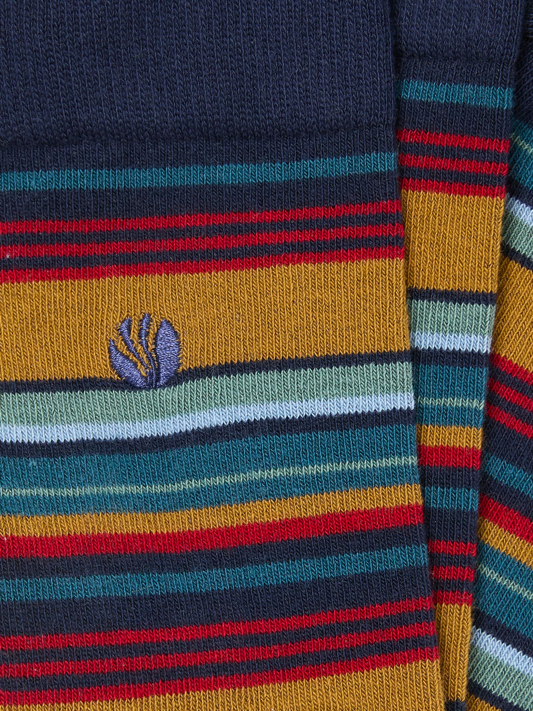 Teal Blue Striped Socks - Image 2 of 2