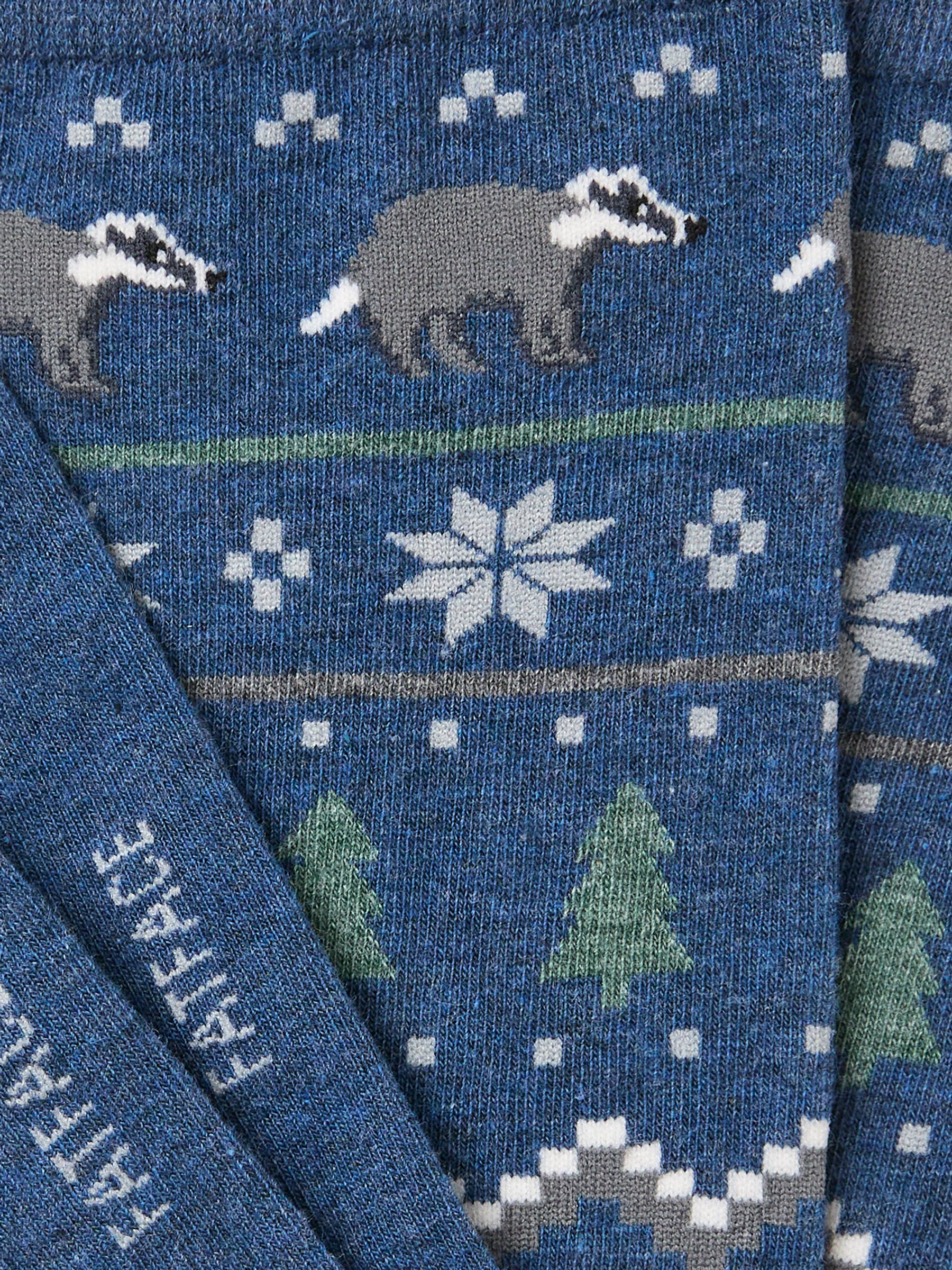 Navy Fairisle Badger Socks - Image 2 of 2