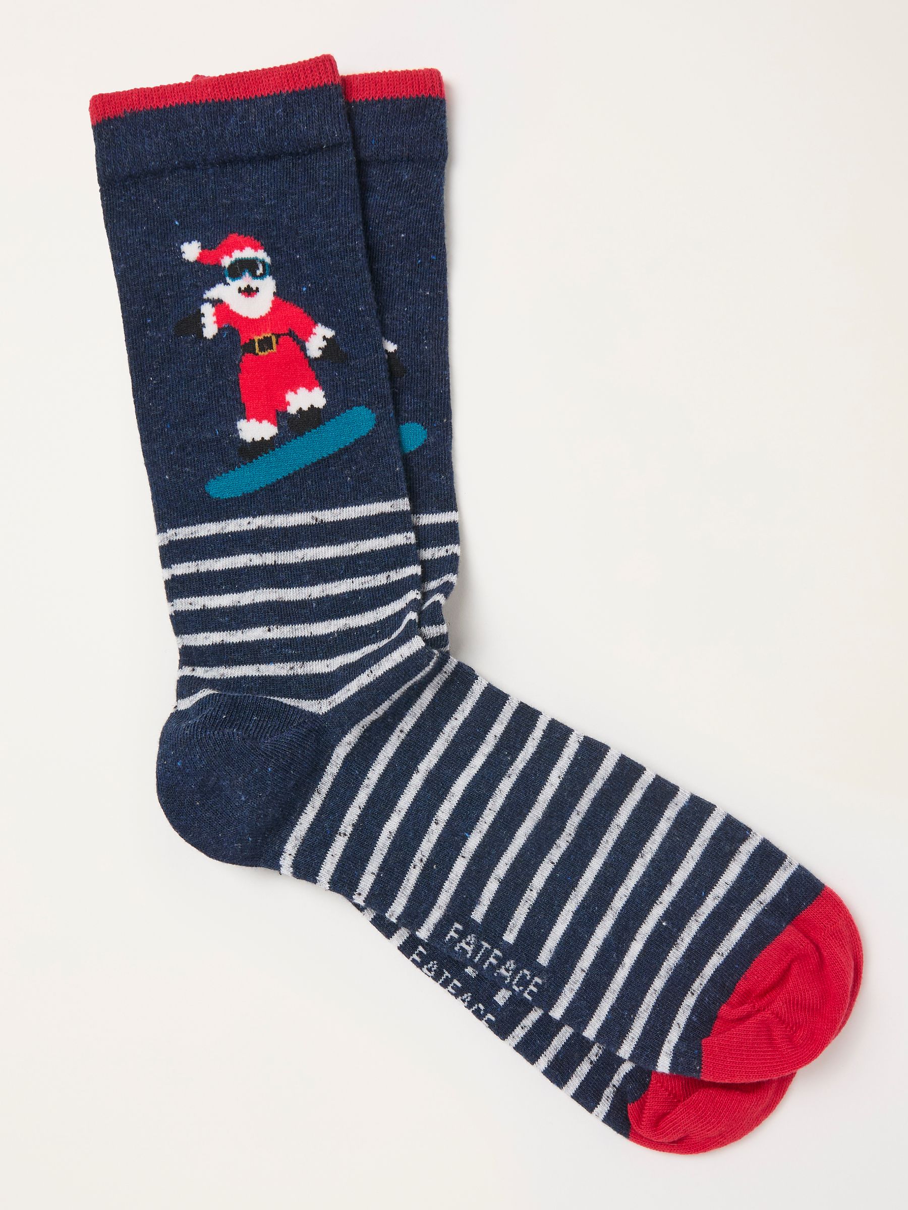 Navy Santa Socks - Image 1 of 2