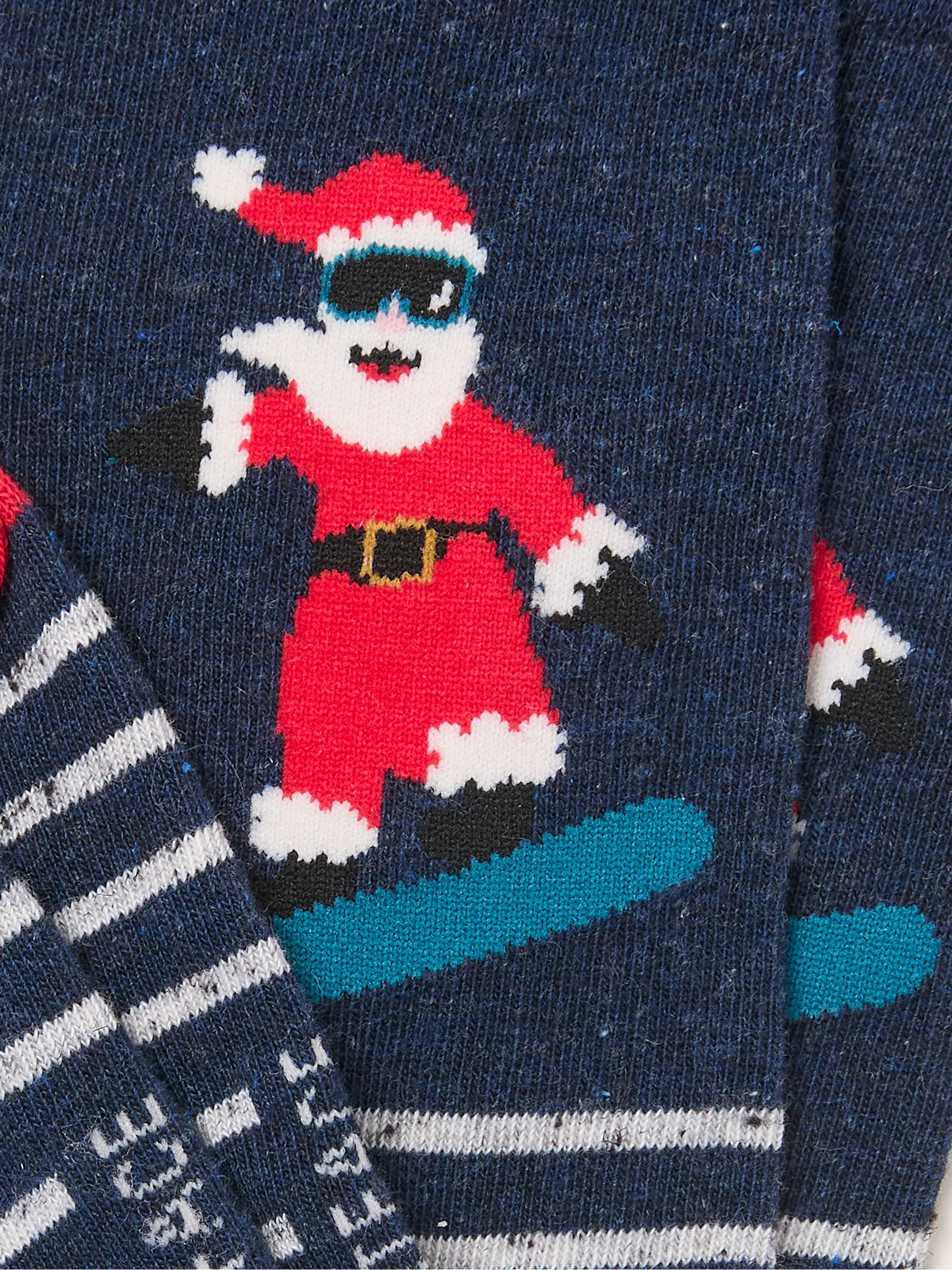 Navy Santa Socks - Image 2 of 2