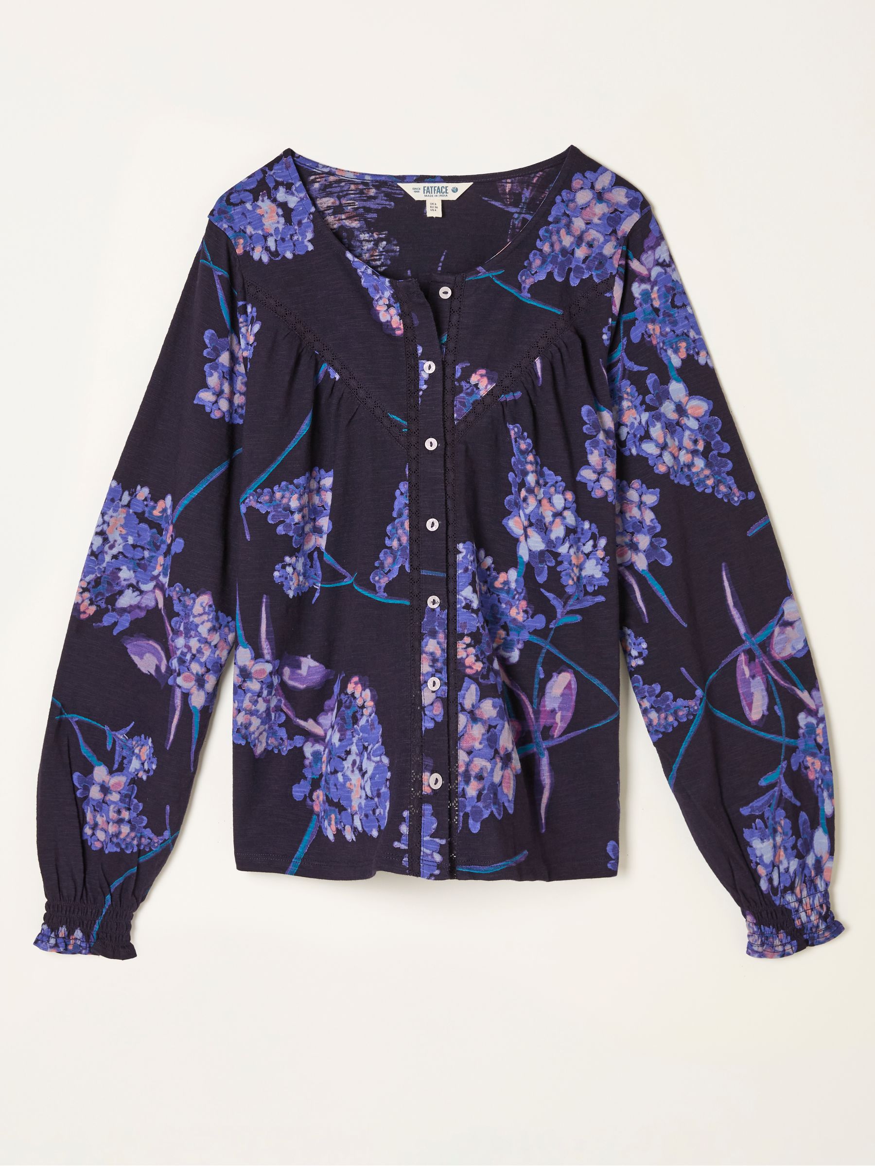 Wren Purple Heritage Floral Wren Print Top - Image 6 of 6
