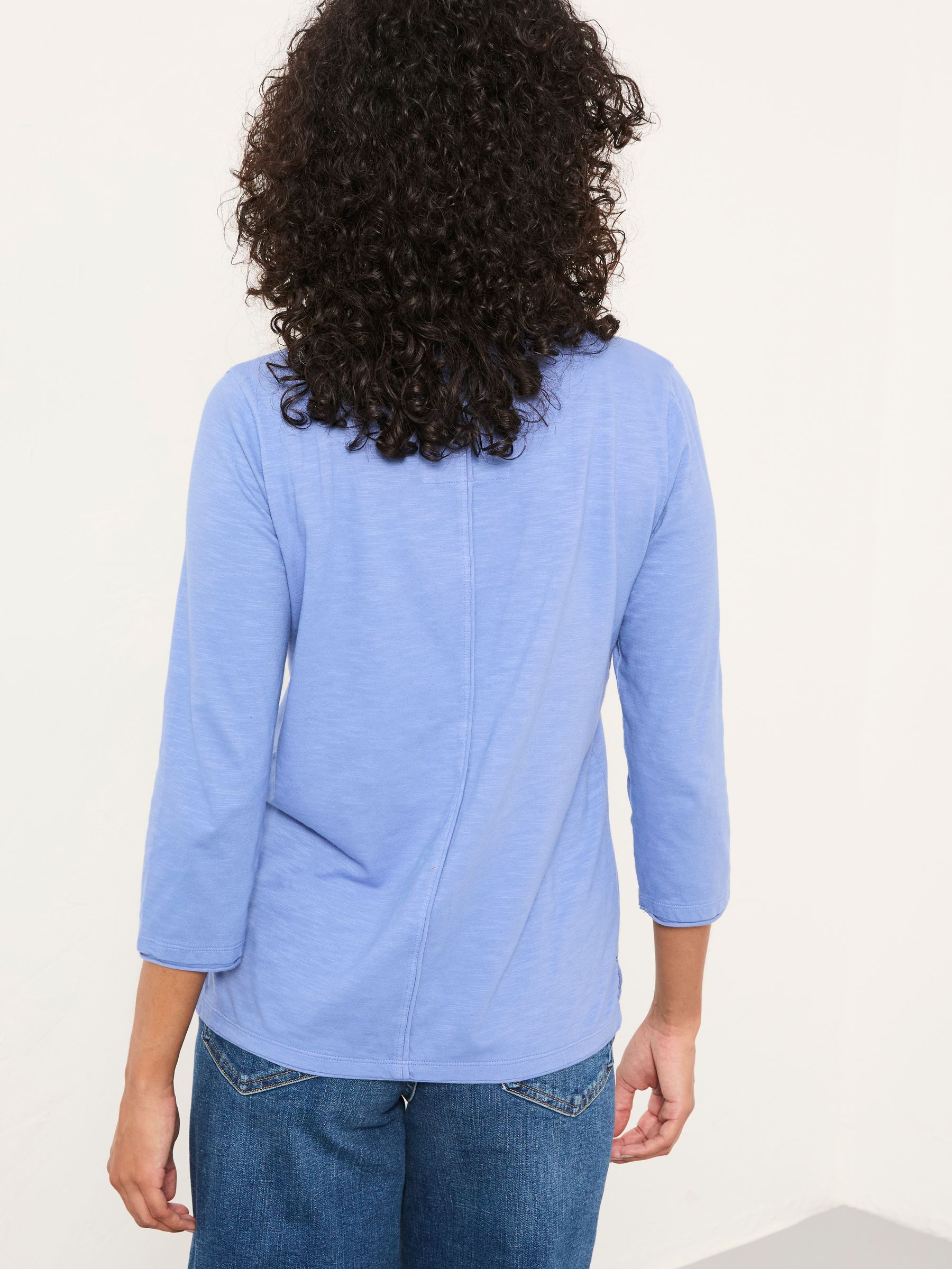 Aster Chambray Blue 3/4 Sleeve T Shirt - Image 2 of 4