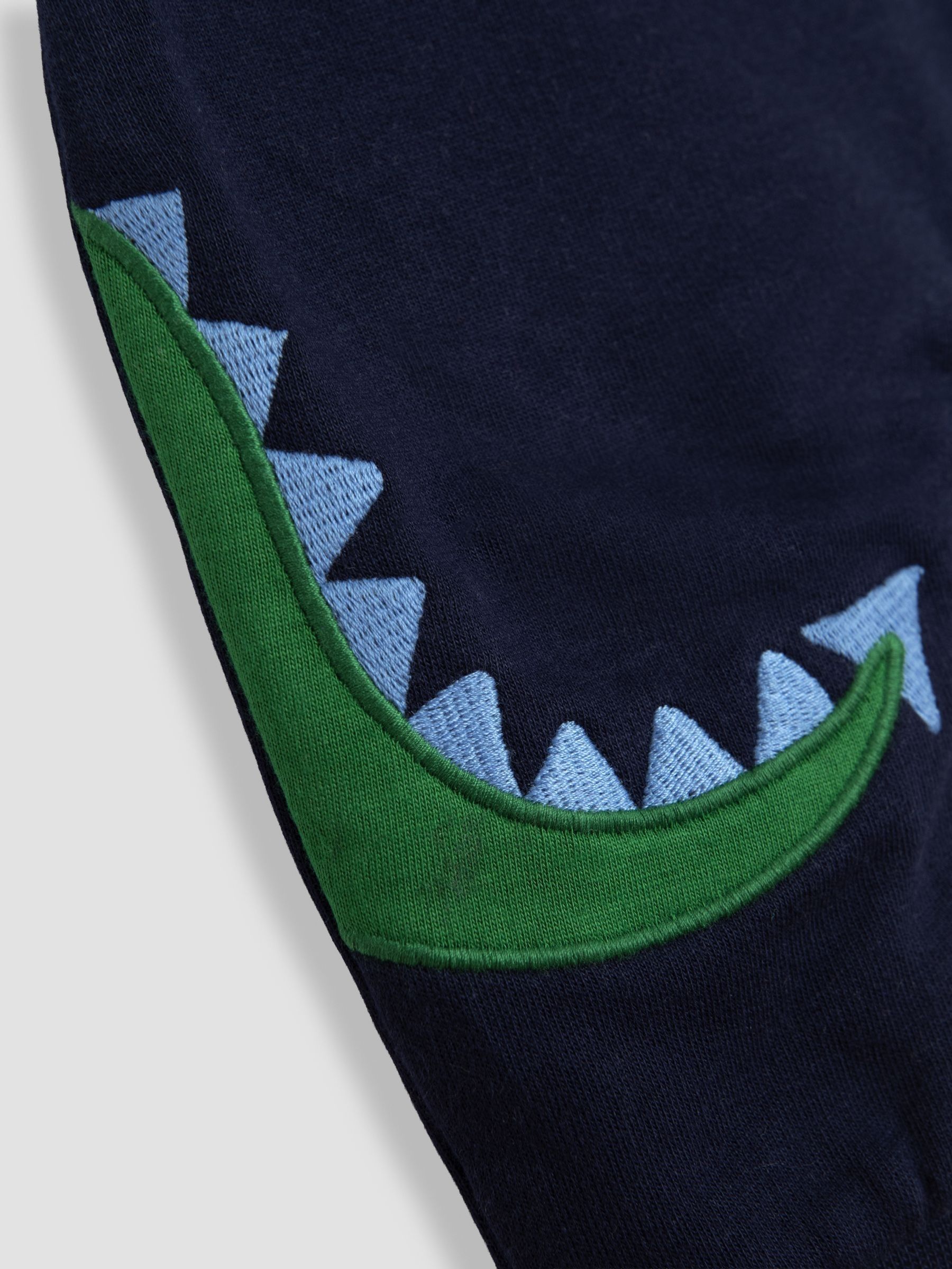 Dark Blue Dragon 2-Piece Appliqué Dungarees & Stripe Top Set - Image 10 of 10
