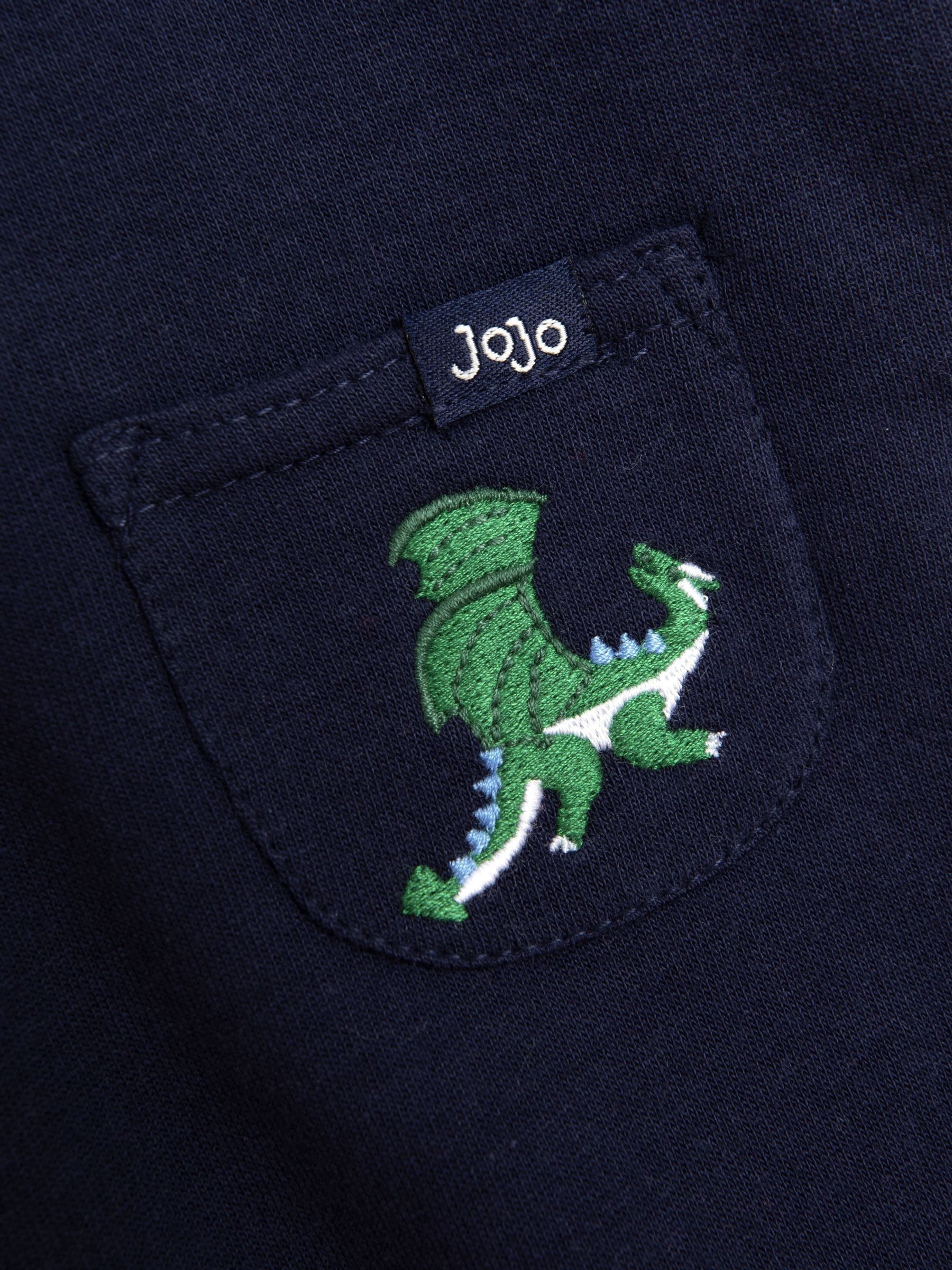 Dark Blue Dragon 2-Piece Appliqué Dungarees & Stripe Top Set - Image 9 of 10