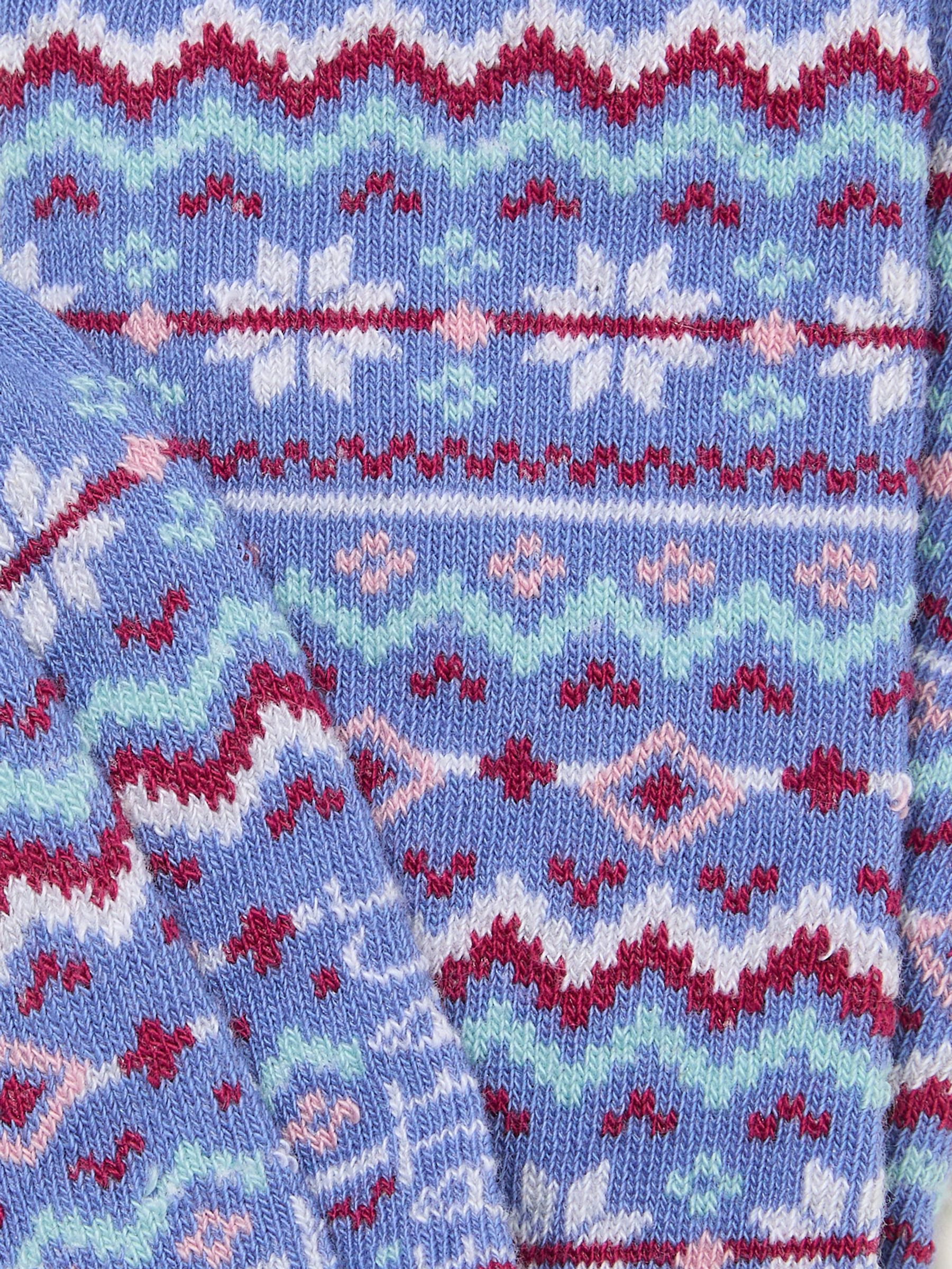 Blue Fairisle Socks - Image 2 of 2