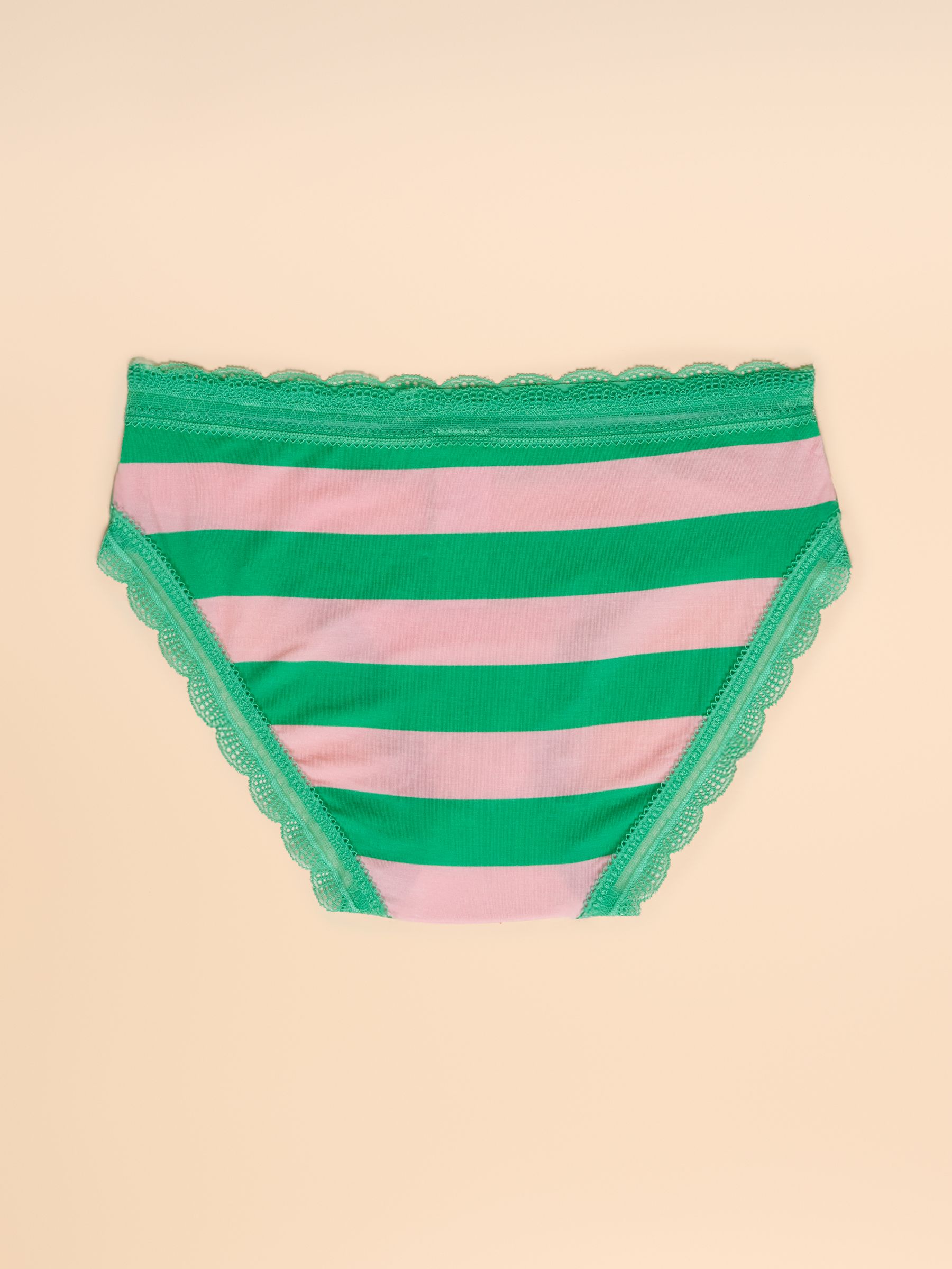 Green & Pink Stripe Knickers - Image 2 of 3