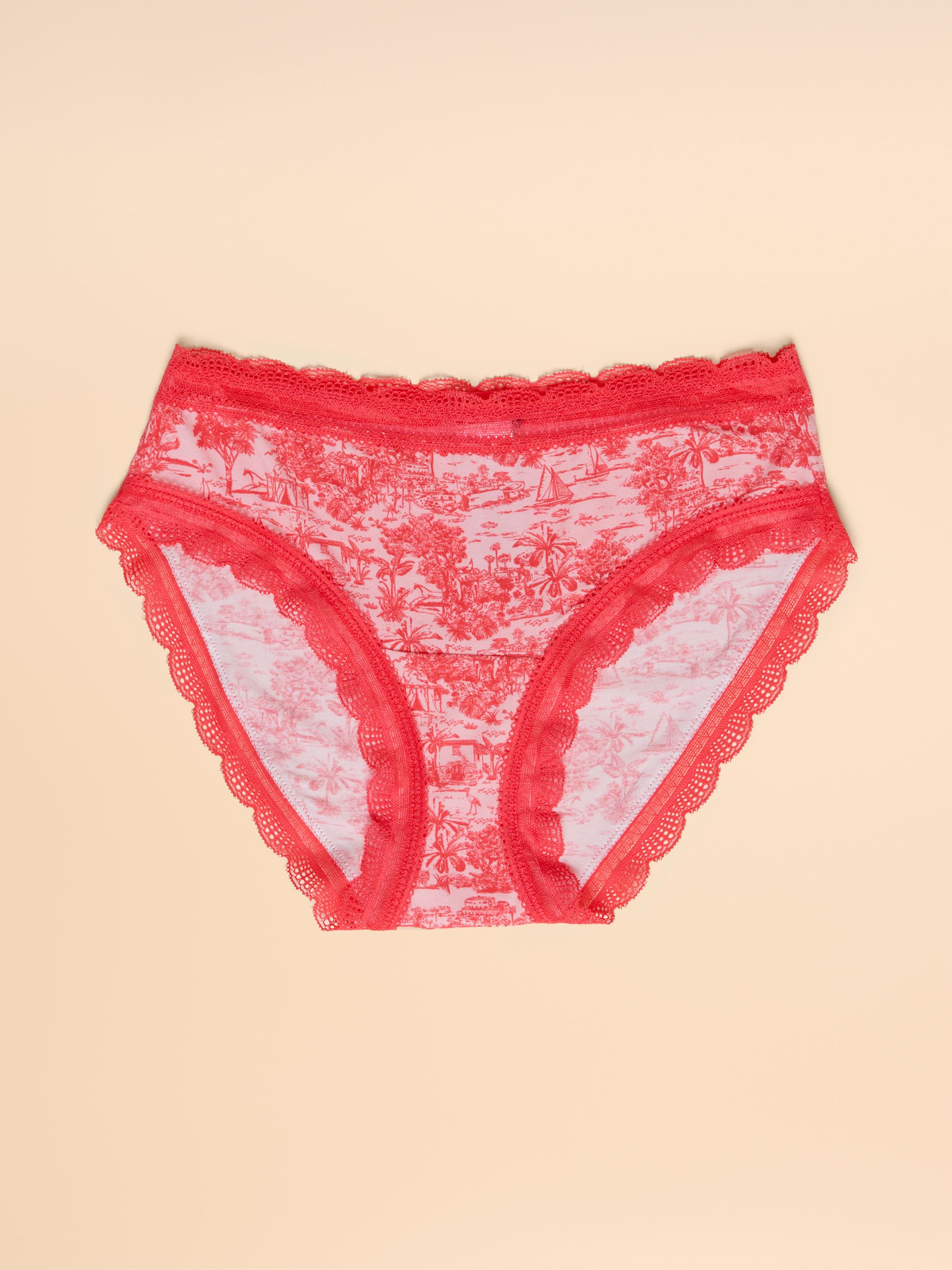Pink Riviera Toile Knickers - Image 1 of 3