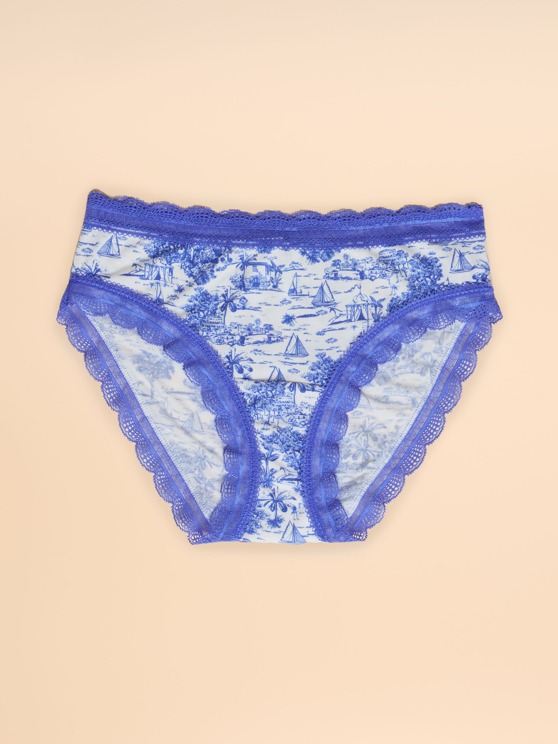 Blue Riviera Toile Knickers - Image 1 of 3