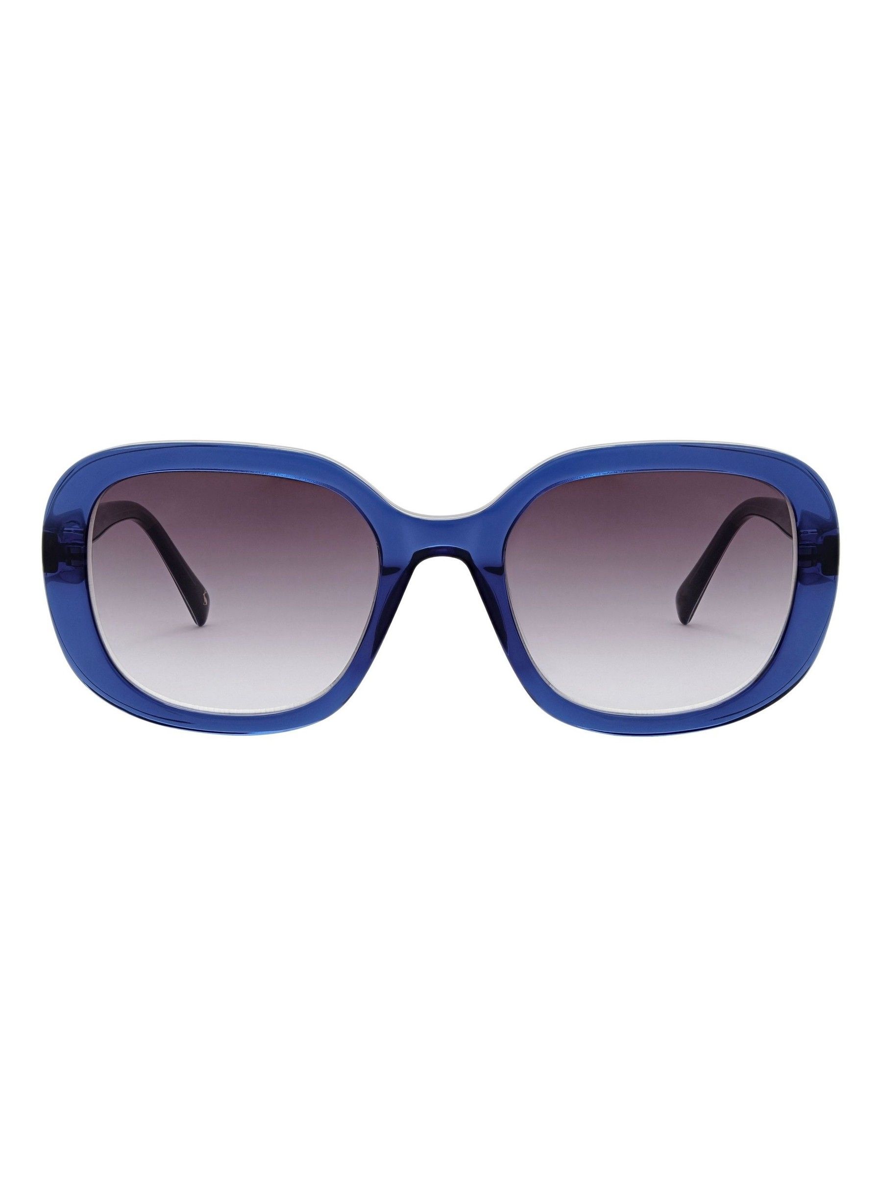 Blue Oversized Rounded Square Sunglasses - Image 2 of 4