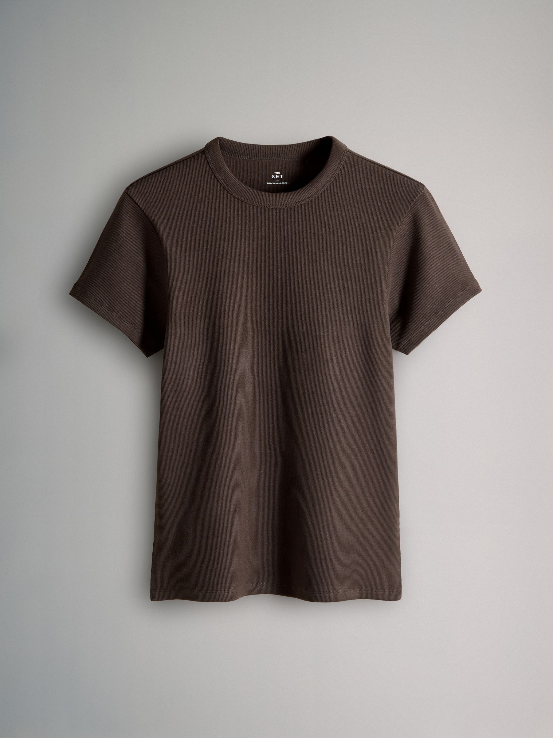 Chocolate Brown - 3 Pack Ribbed Vest / Long Sleeve / Short Sleeve T-shirt Essentials - Image 2 of 6 Chocolate Brown - 3 Pack Ribbed Vest / Long Sleeve / Short Sleeve T-shirt Essentials - Image 2 of 6