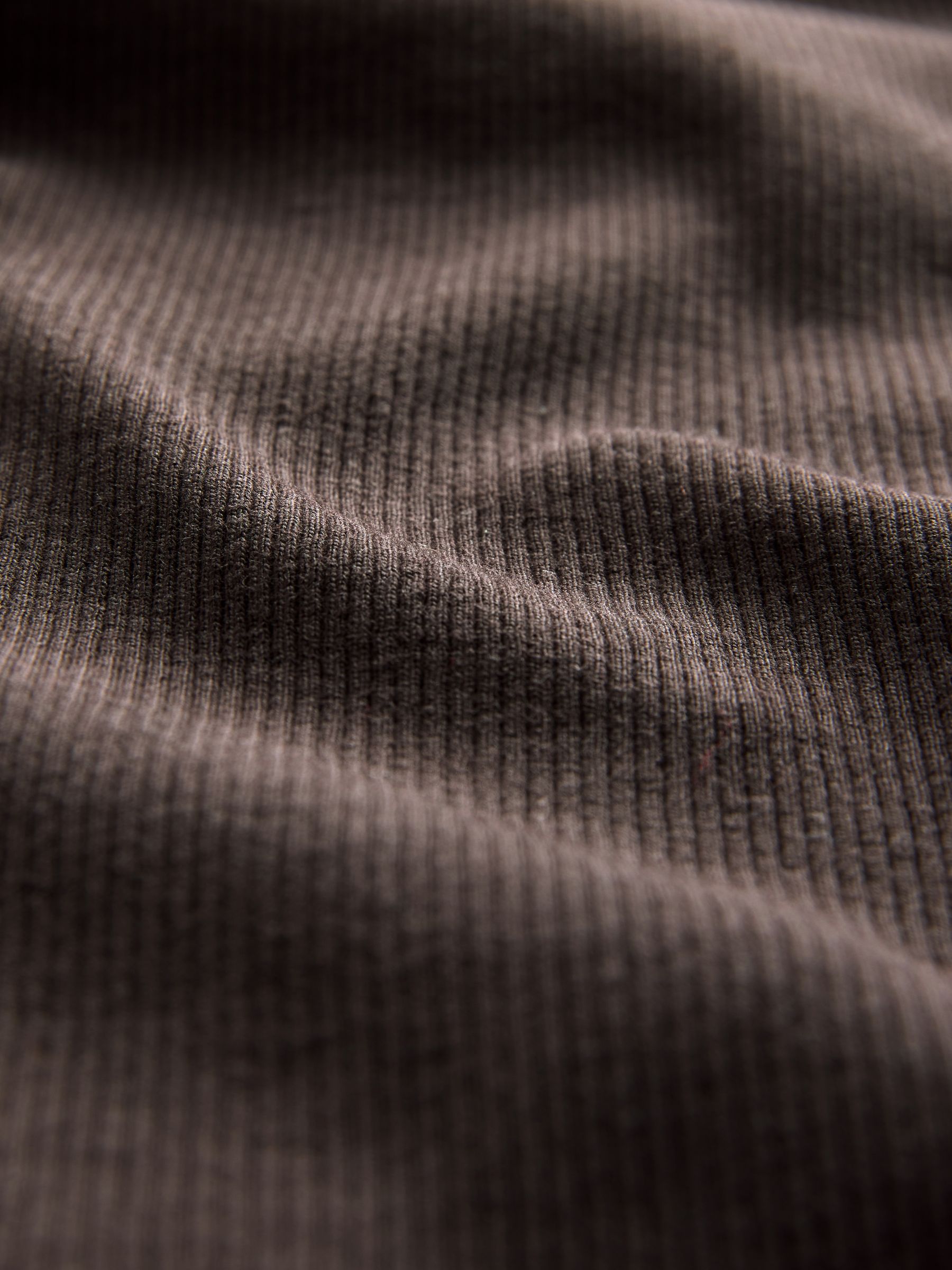 Chocolate Brown - 3 Pack Ribbed Vest / Long Sleeve / Short Sleeve T-shirt Essentials - Image 5 of 6