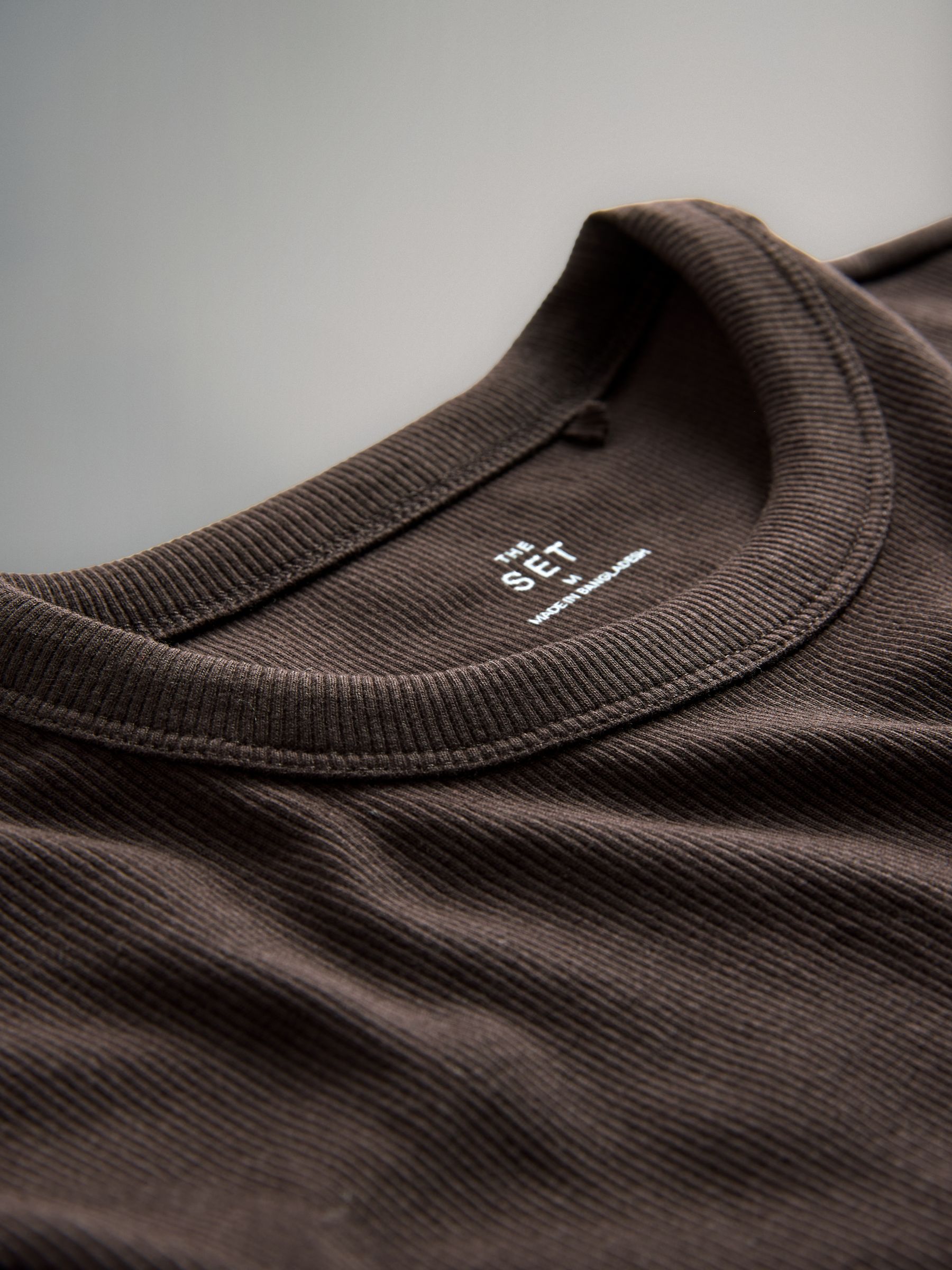 Chocolate Brown - 3 Pack Ribbed Vest / Long Sleeve / Short Sleeve T-shirt Essentials - Image 6 of 6 Chocolate Brown - 3 Pack Ribbed Vest / Long Sleeve / Short Sleeve T-shirt Essentials - Image 6 of 6