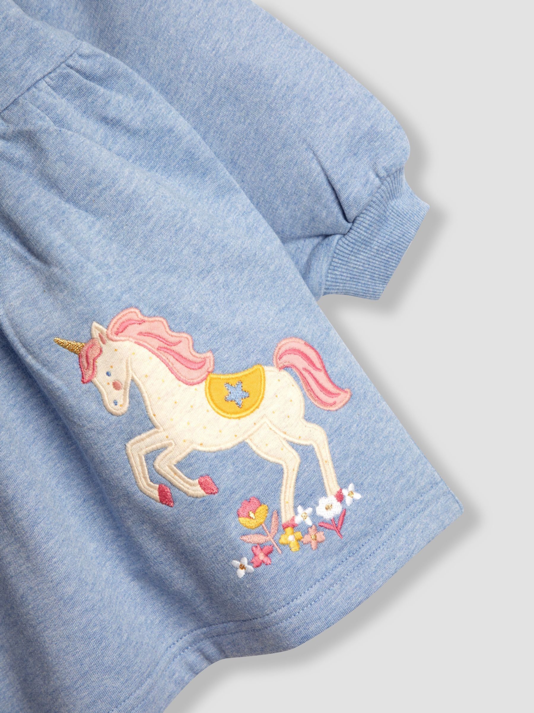 Blue Unicorn Sweat Dress And Legging Set - Image 6 of 7