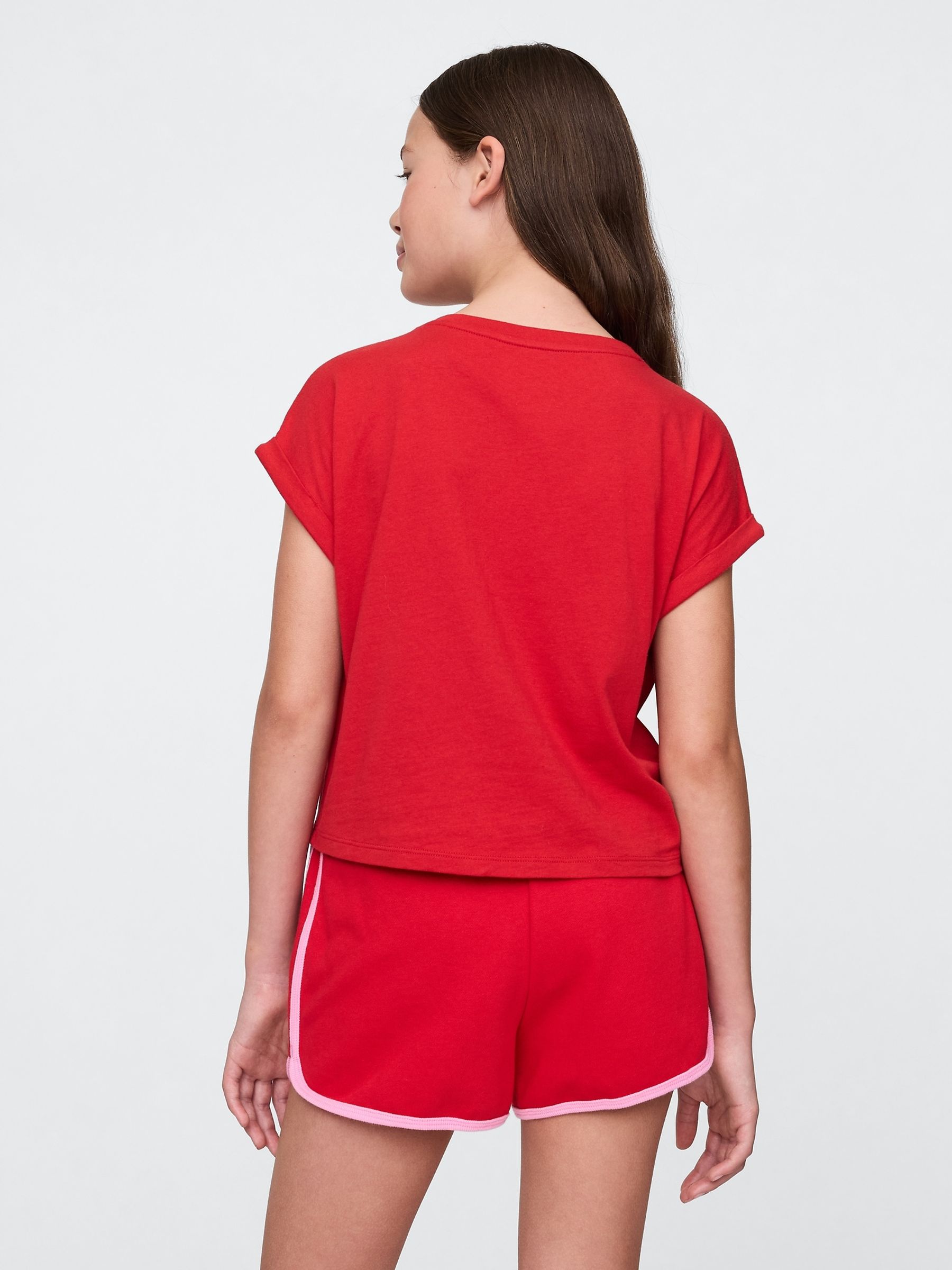 Red Tie-Front Logo T-Shirt (4-13yrs) - Image 2 of 2