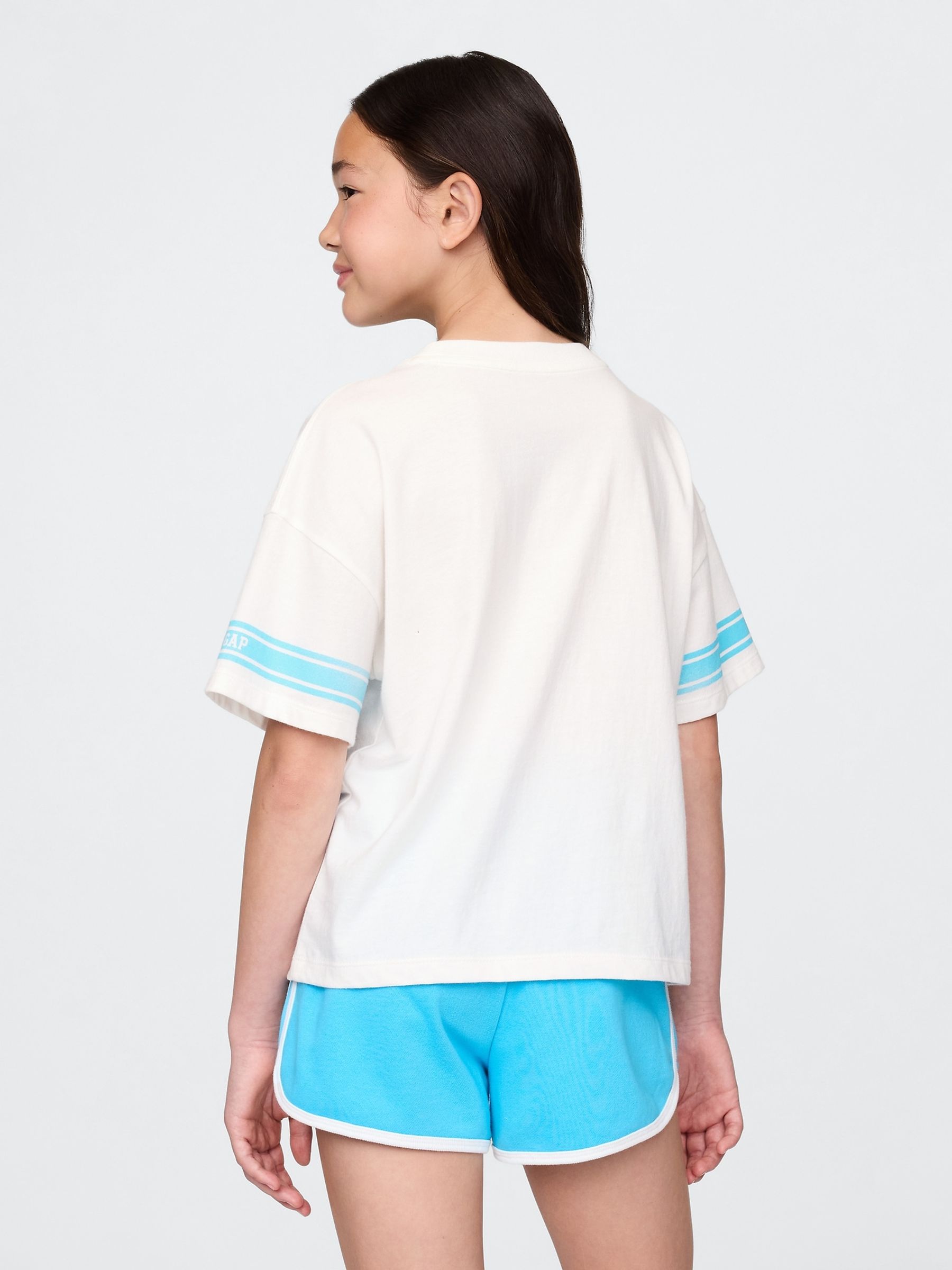 White Varsity Jersey T-Shirt (4-13yrs) - Image 2 of 4