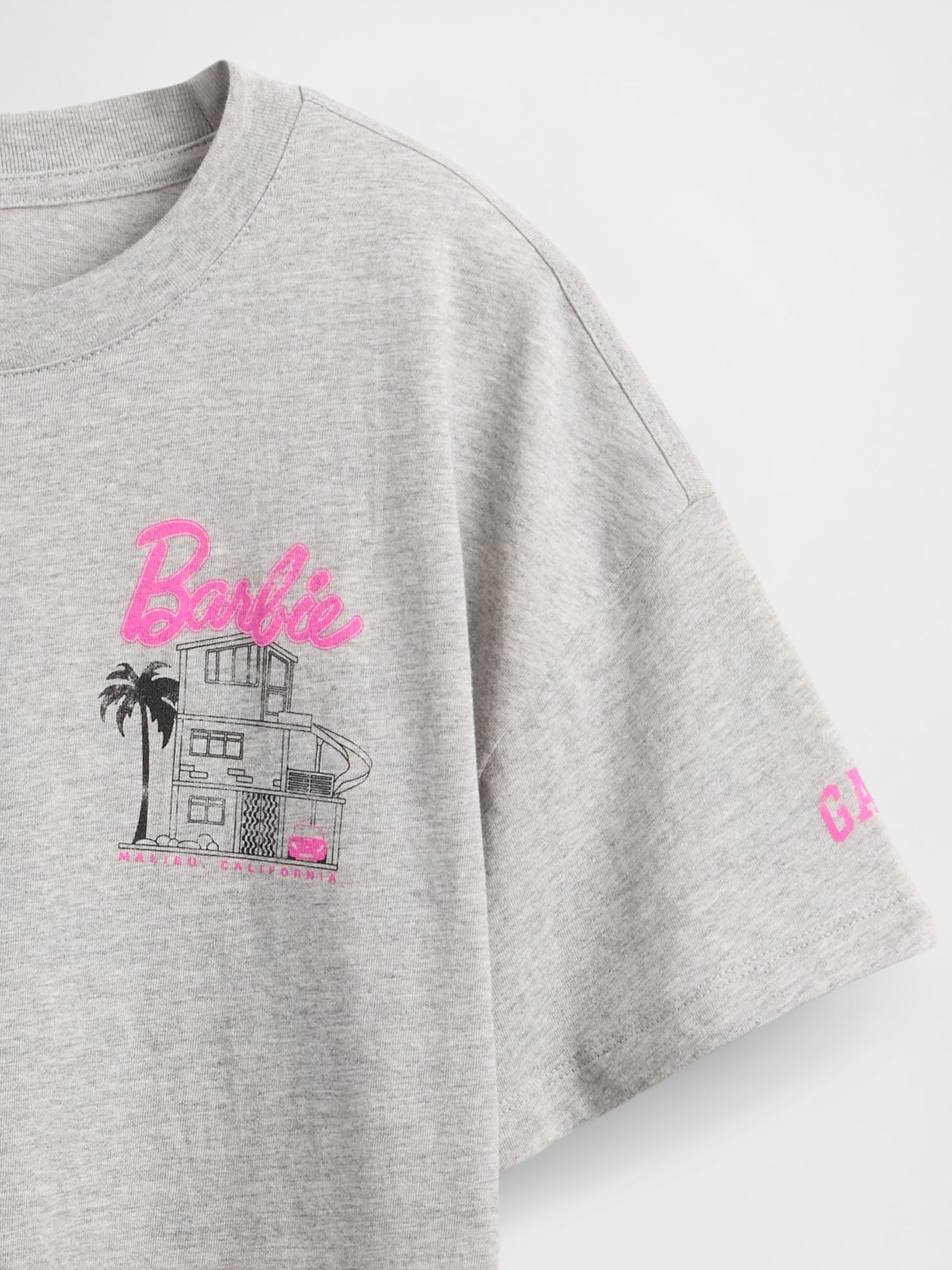 Grey Barbie Oversized Graphic T-Shirt (4-13yrs) - Image 4 of 4
