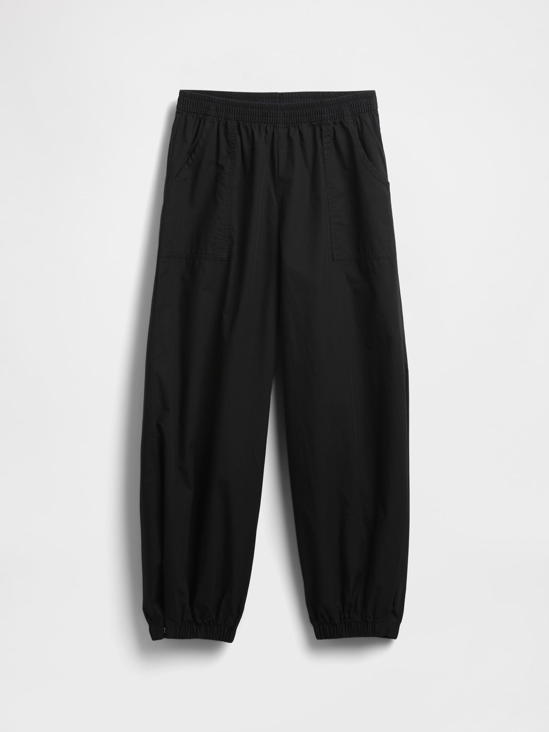 Black Poplin Baggy Joggers (4-12yrs) - Image 5 of 5