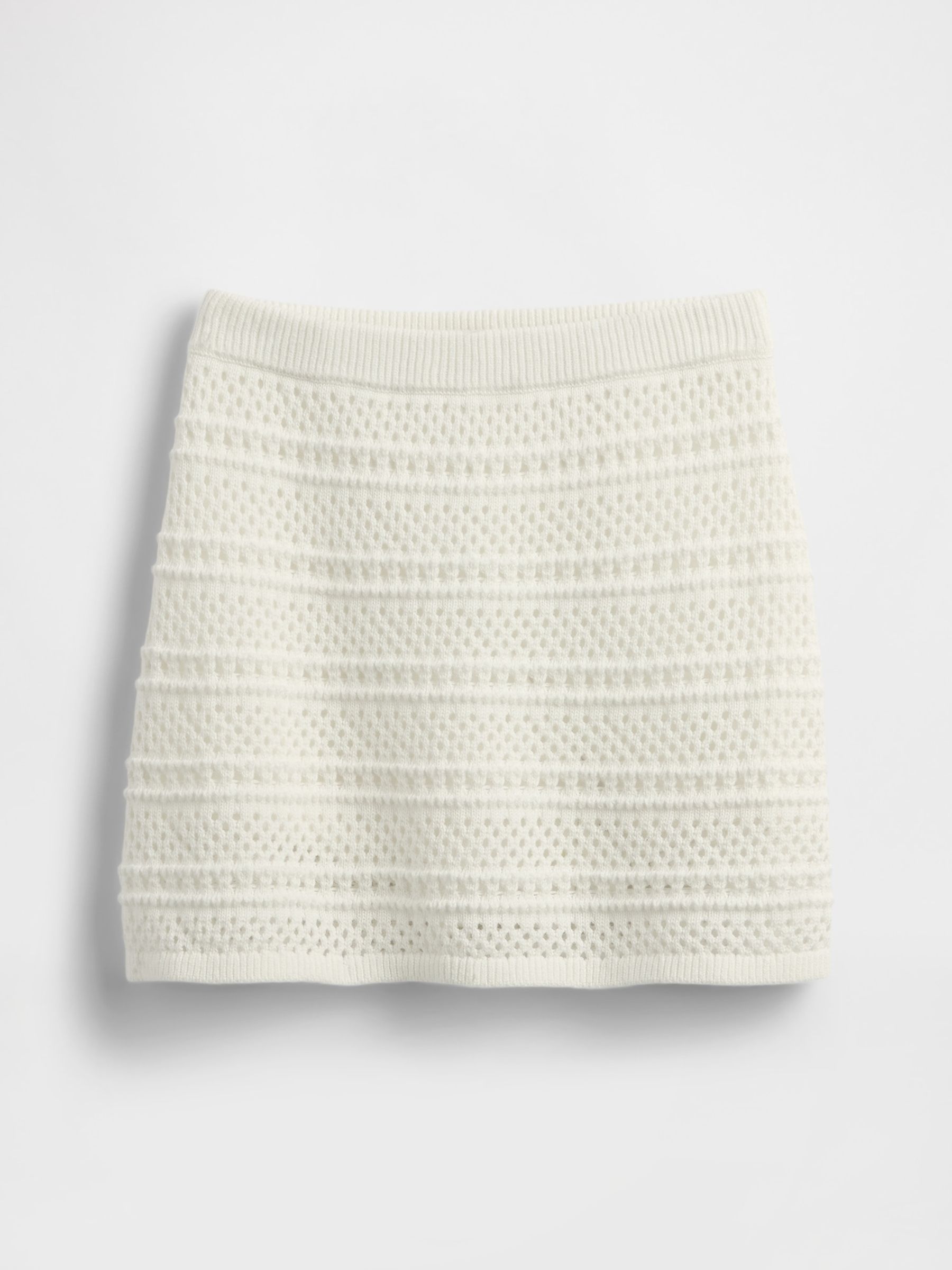 White Crochet Easy Skort (4-13yrs) - Image 3 of 4