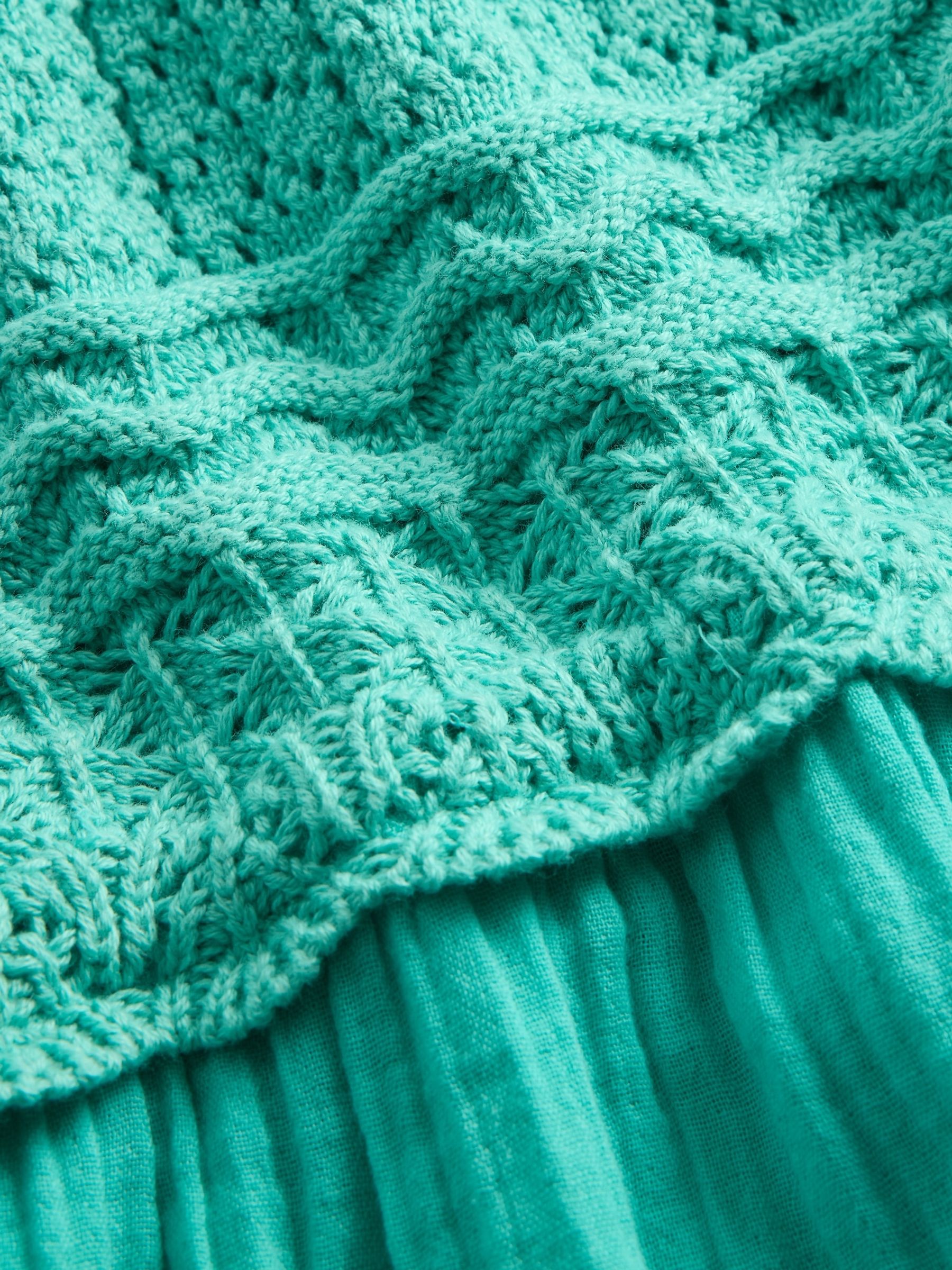 Green Racerback Crochet Tank Dress (4-13yrs) - Image 4 of 4