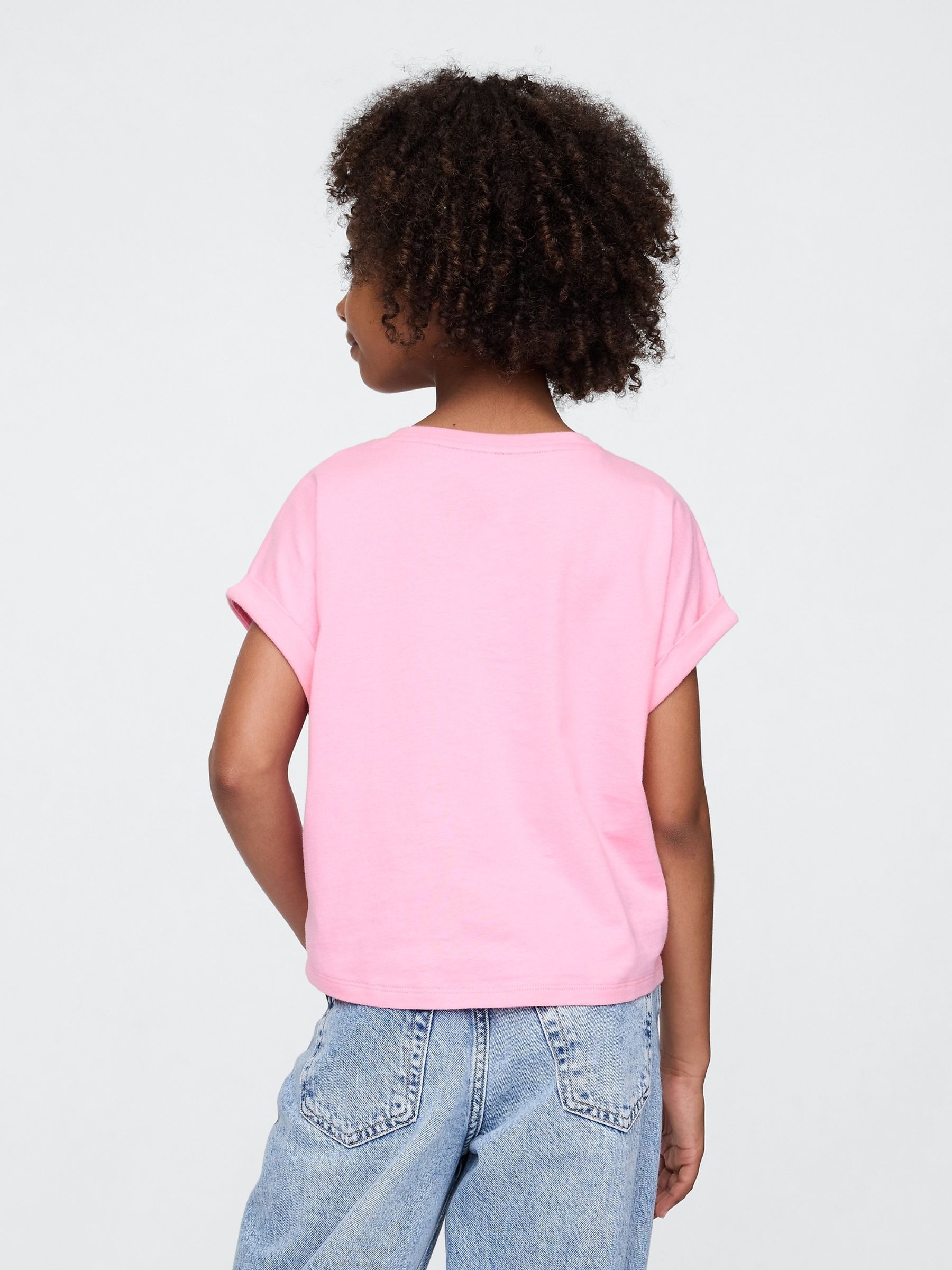 Pink Tie-Front Logo T-Shirt (4-13yrs) - Image 2 of 4