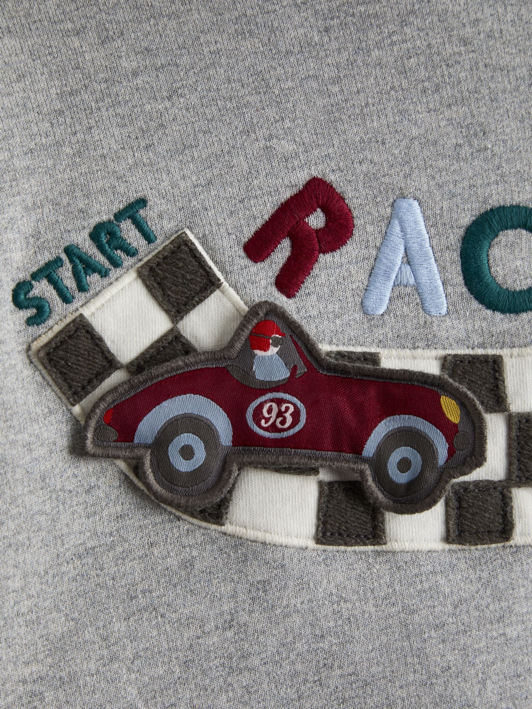 Grey Race Track 2-Piece Drop Shoulder Sweatshirt & Joggers Set - Image 6 of 6
