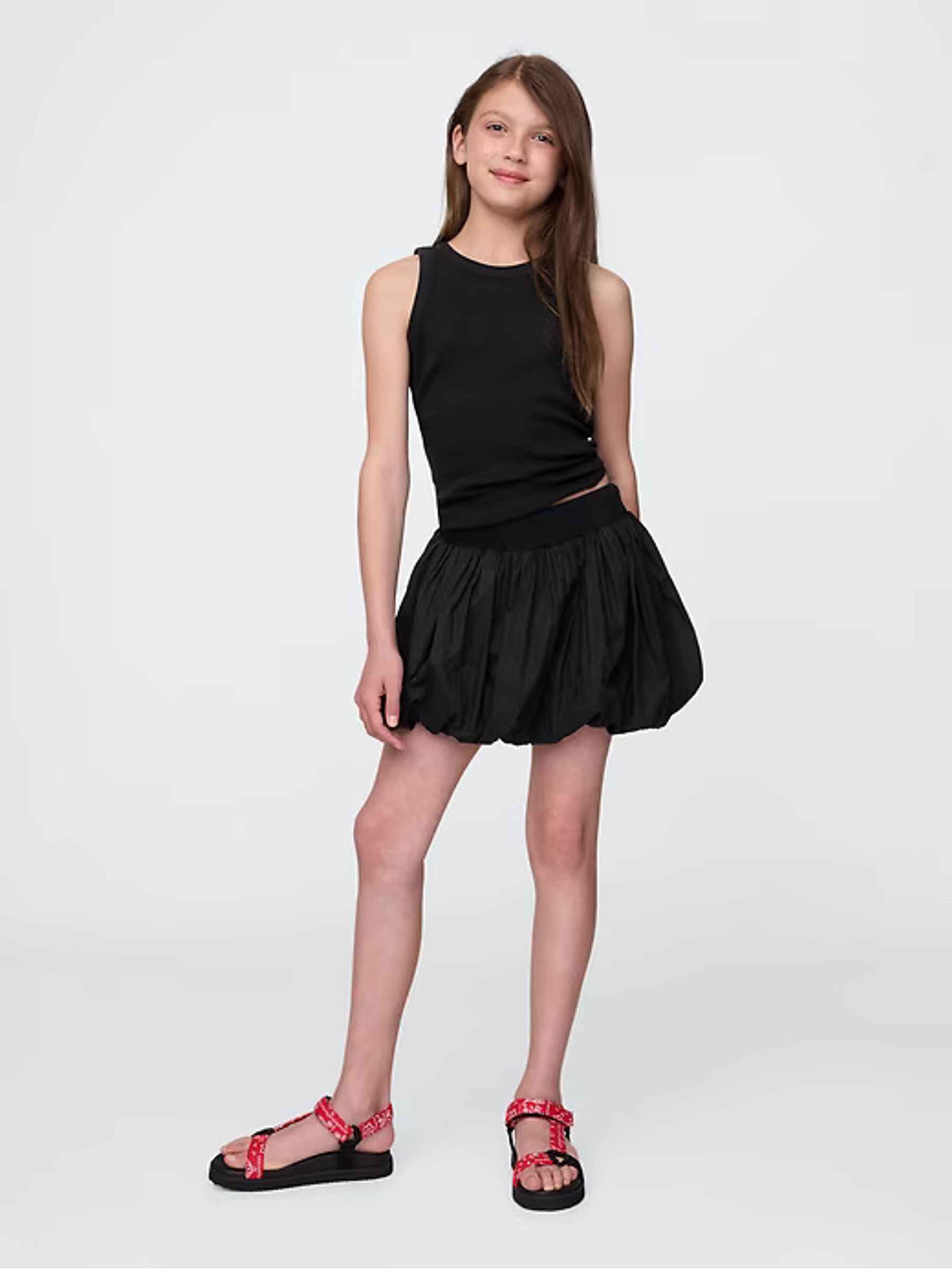Black Bubble Skort (4-13yrs) - Image 1 of 7 Black Bubble Skort (4-13yrs) - Image 1 of 7