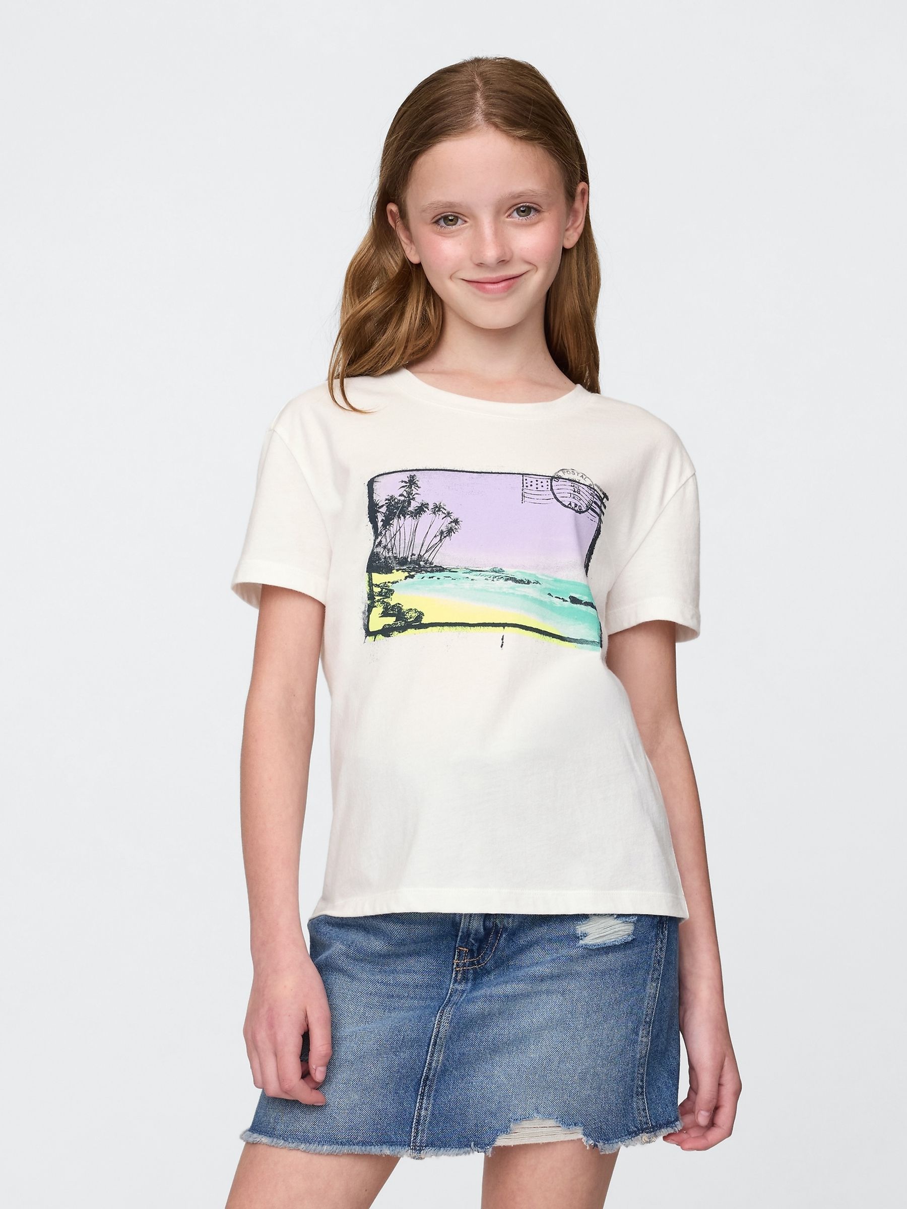 White Relaxed Graphic Short Sleeve T-Shirt (4-13yrs) - Image 1 of 4