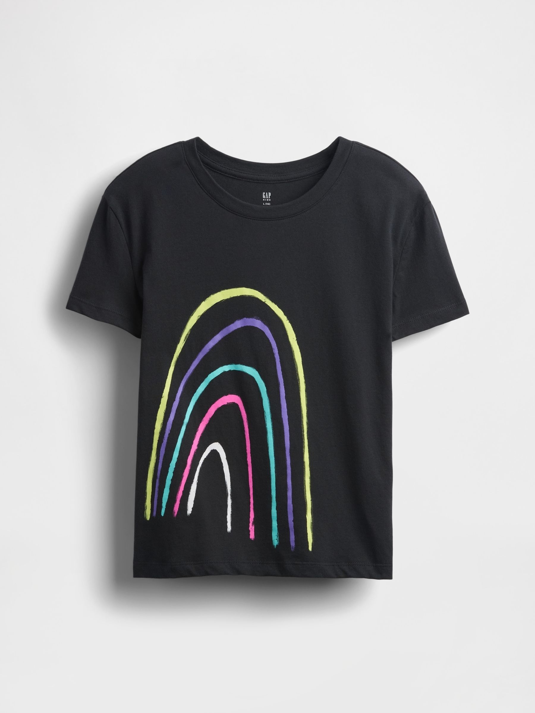 Black Rainbow Relaxed Graphic Short Sleeve T-Shirt (4-13yrs) - Image 3 of 4