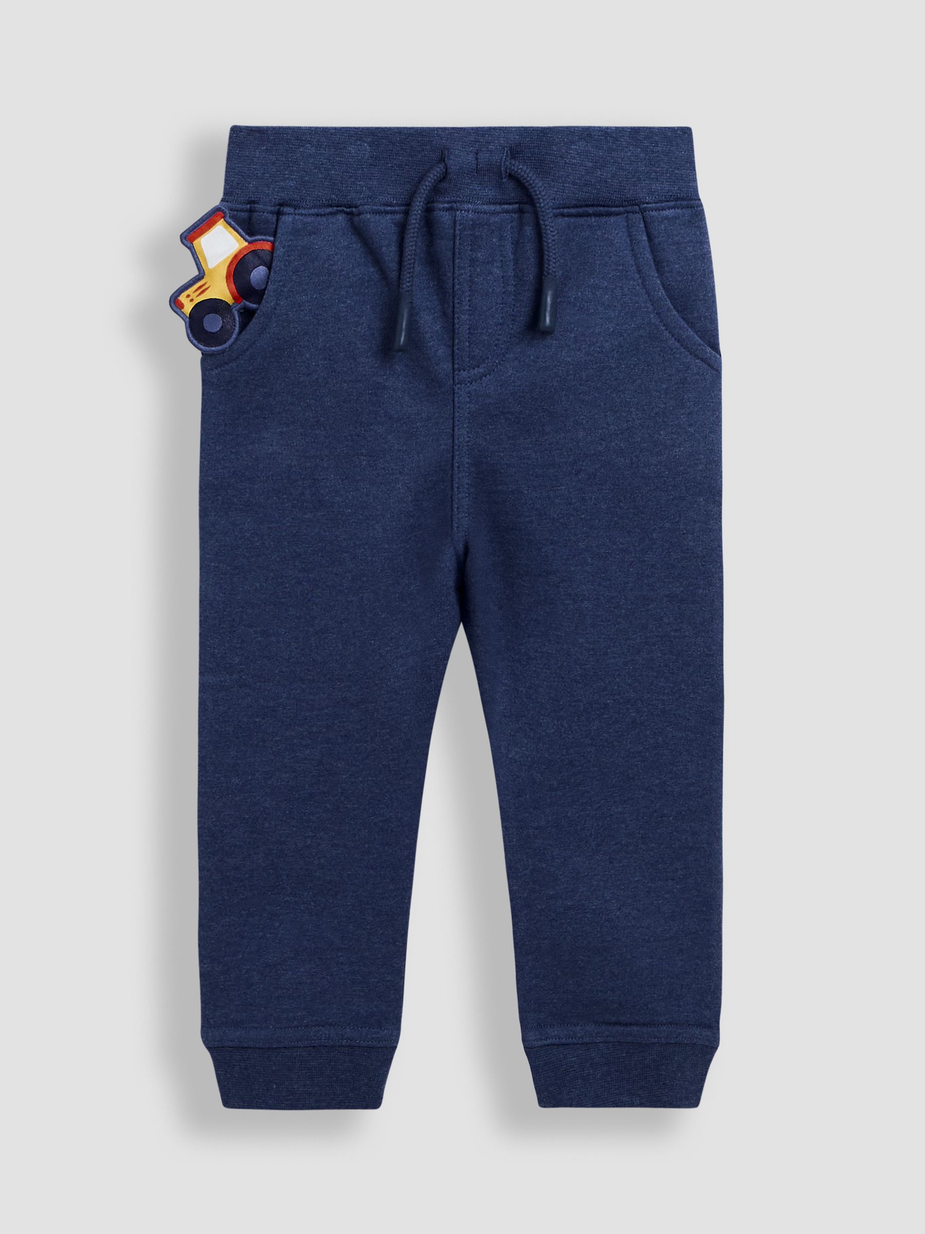 Navy Blue Tractor 2-Piece Embroidered Half Zip & Joggers Set - Image 4 of 7
