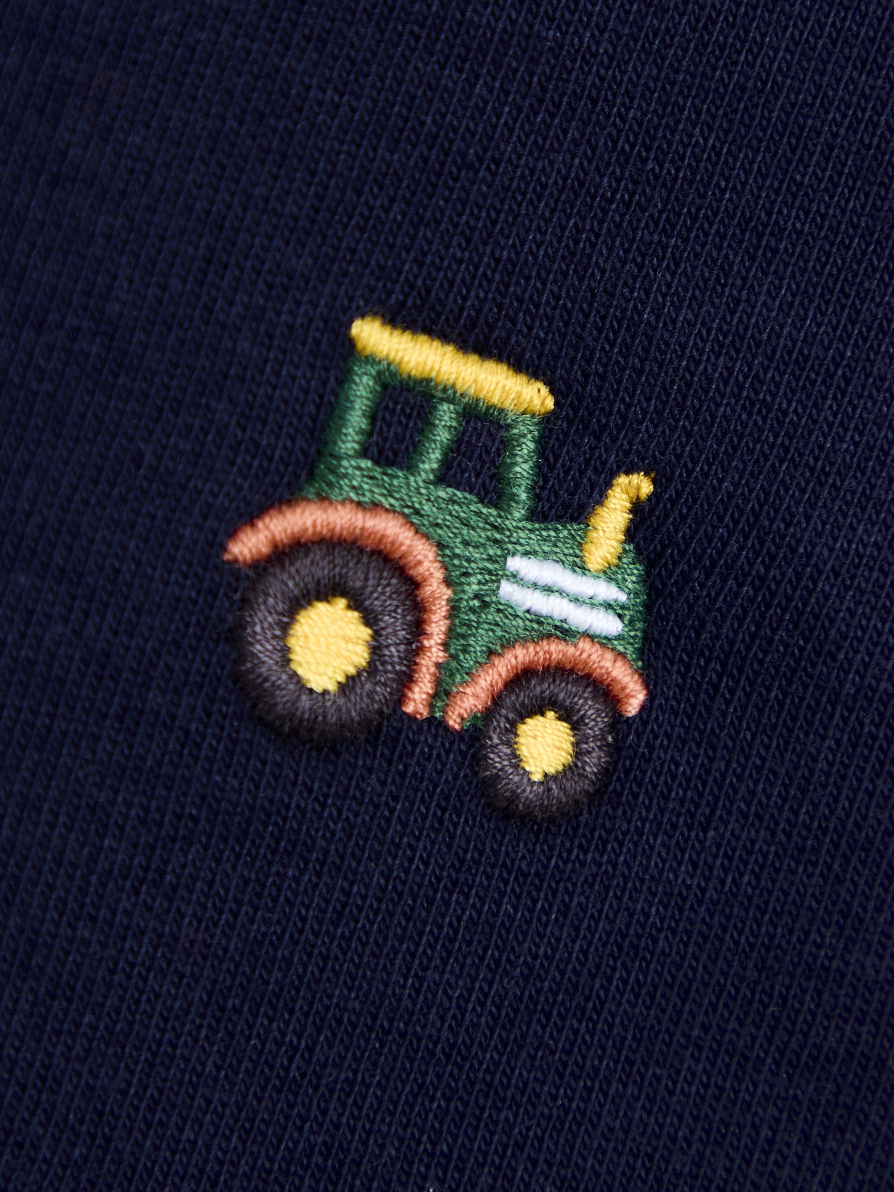Navy Blue Tractor 2-Piece Embroidered Half Zip & Joggers Set - Image 7 of 7