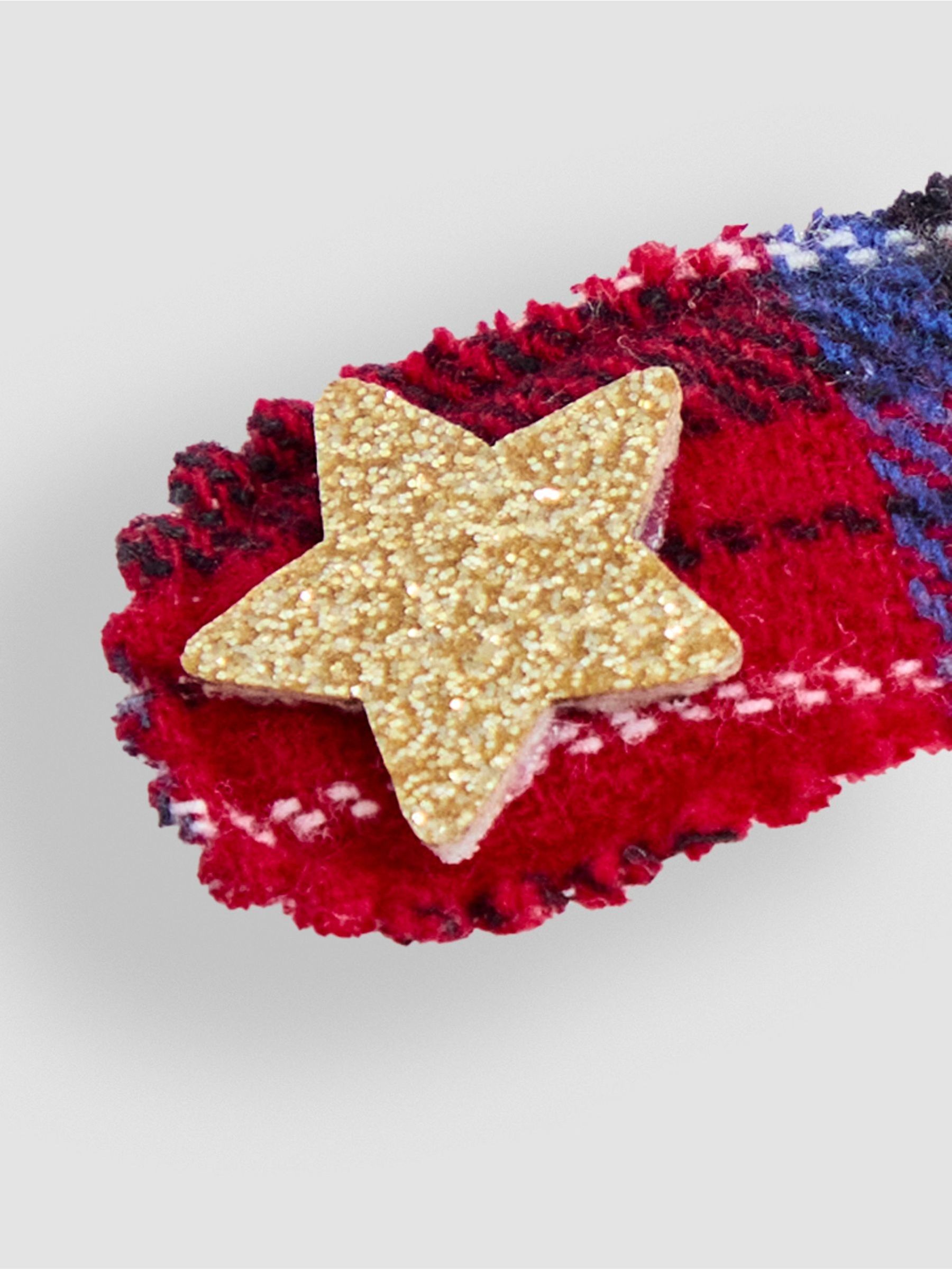 Red 4-Pack Festive Embroidered Clips - Image 3 of 3