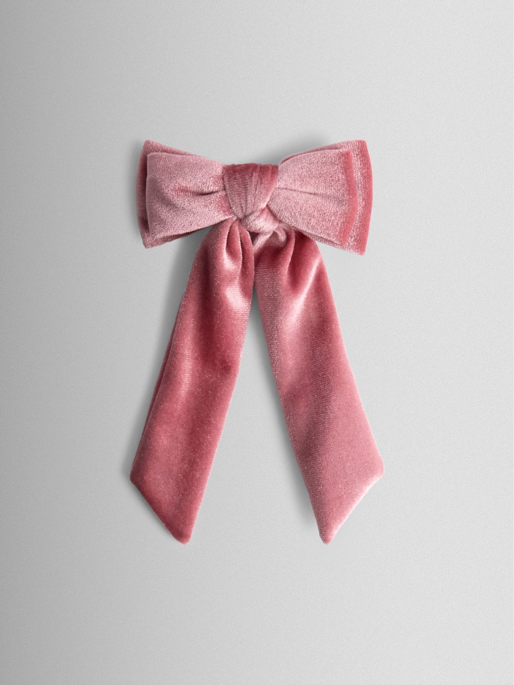 Light Pink Thin Satin Bow Clip - Image 2 of 4