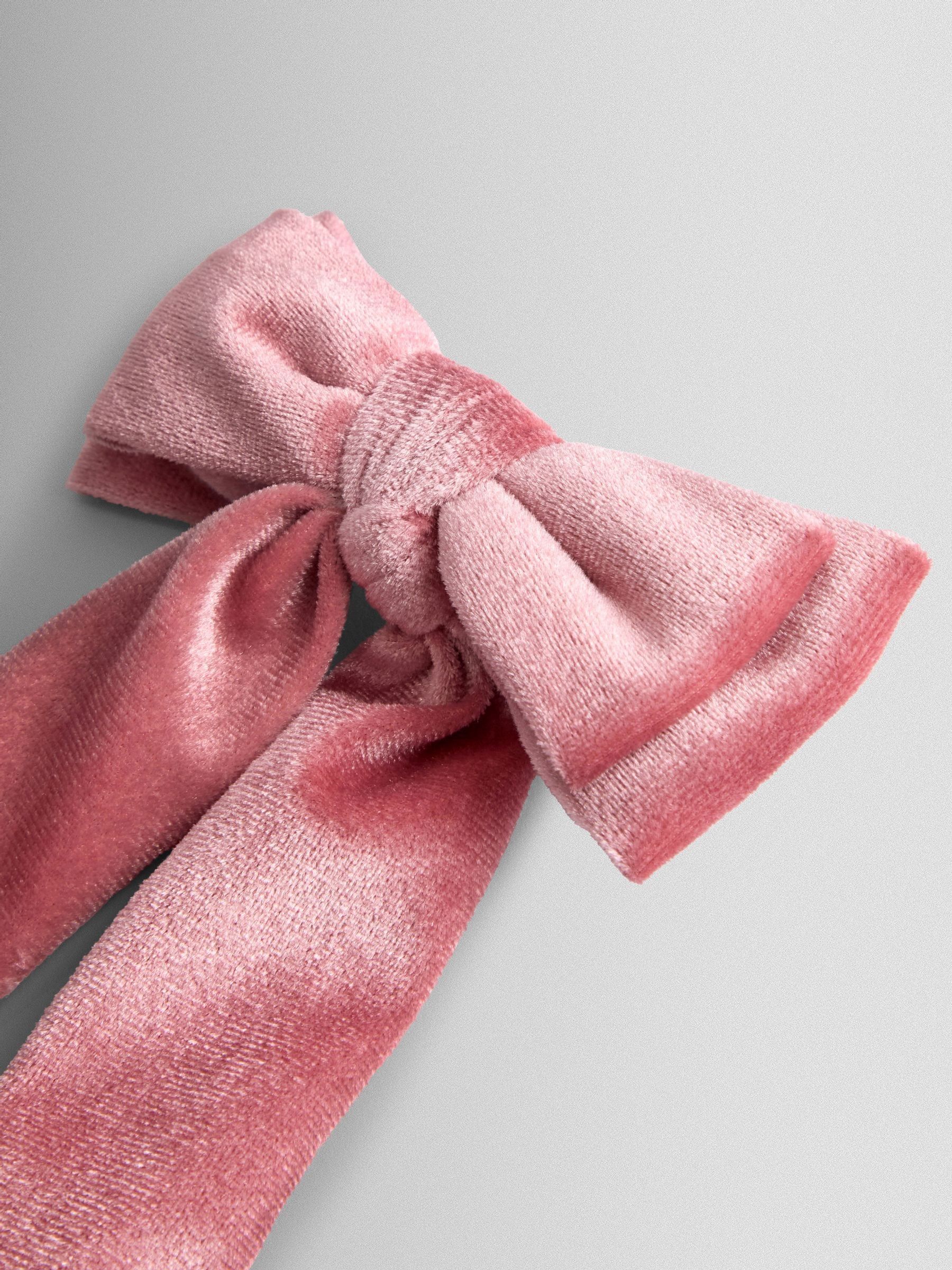 Light Pink Thin Satin Bow Clip - Image 3 of 4