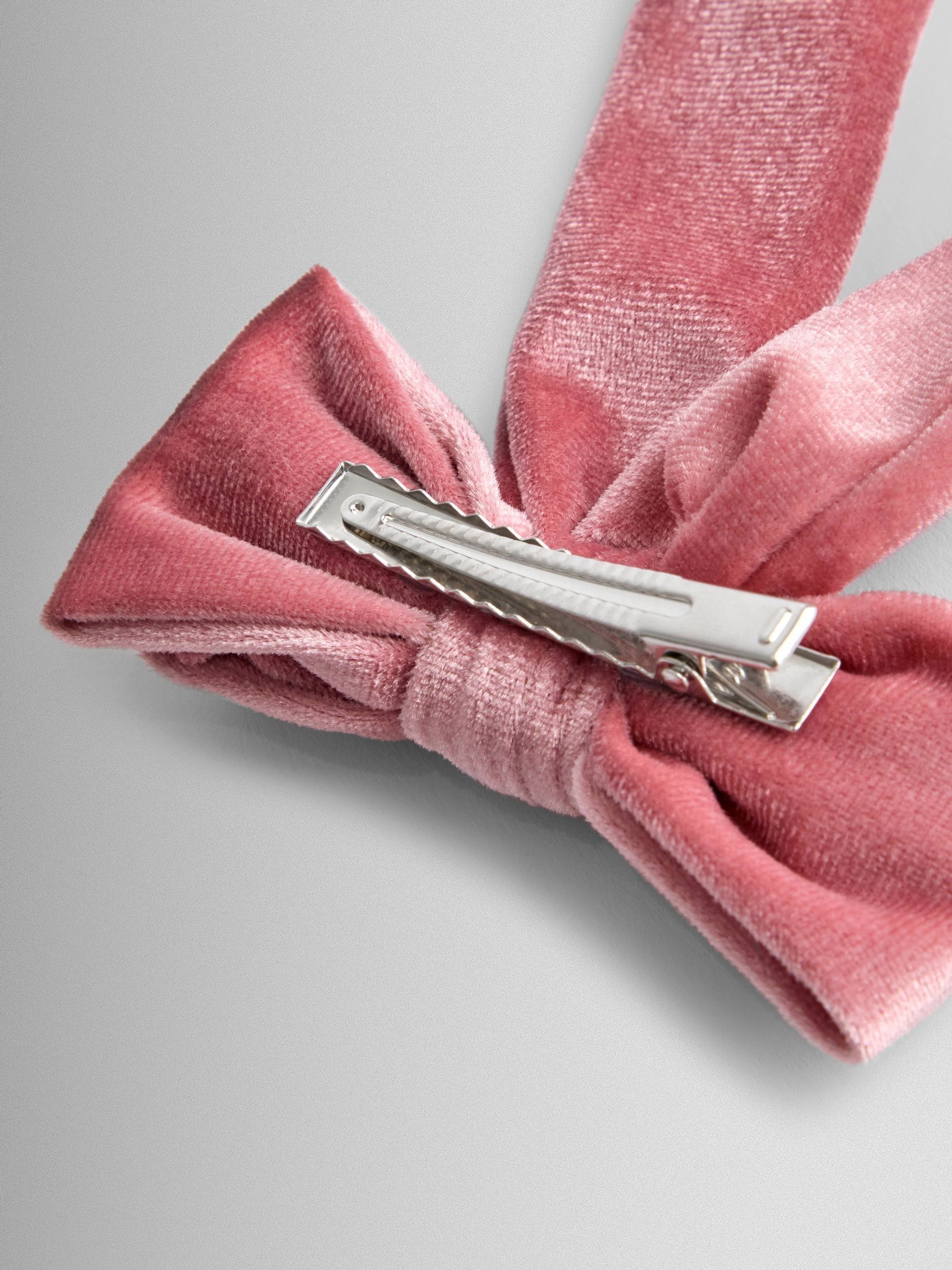Light Pink Thin Satin Bow Clip - Image 4 of 4