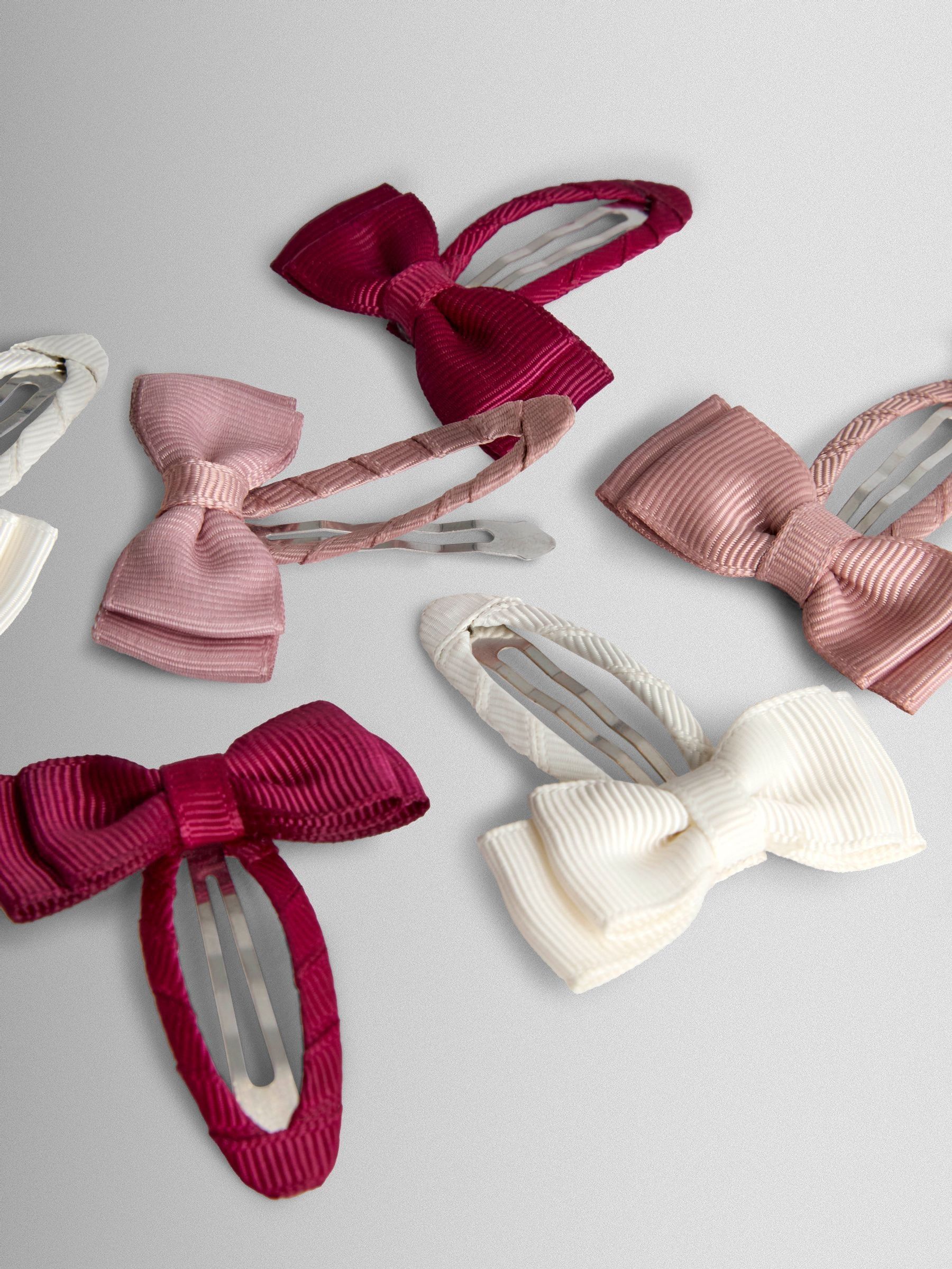 Dusky Pink 6-Pack Grosgrain Bow Clips - Image 3 of 3