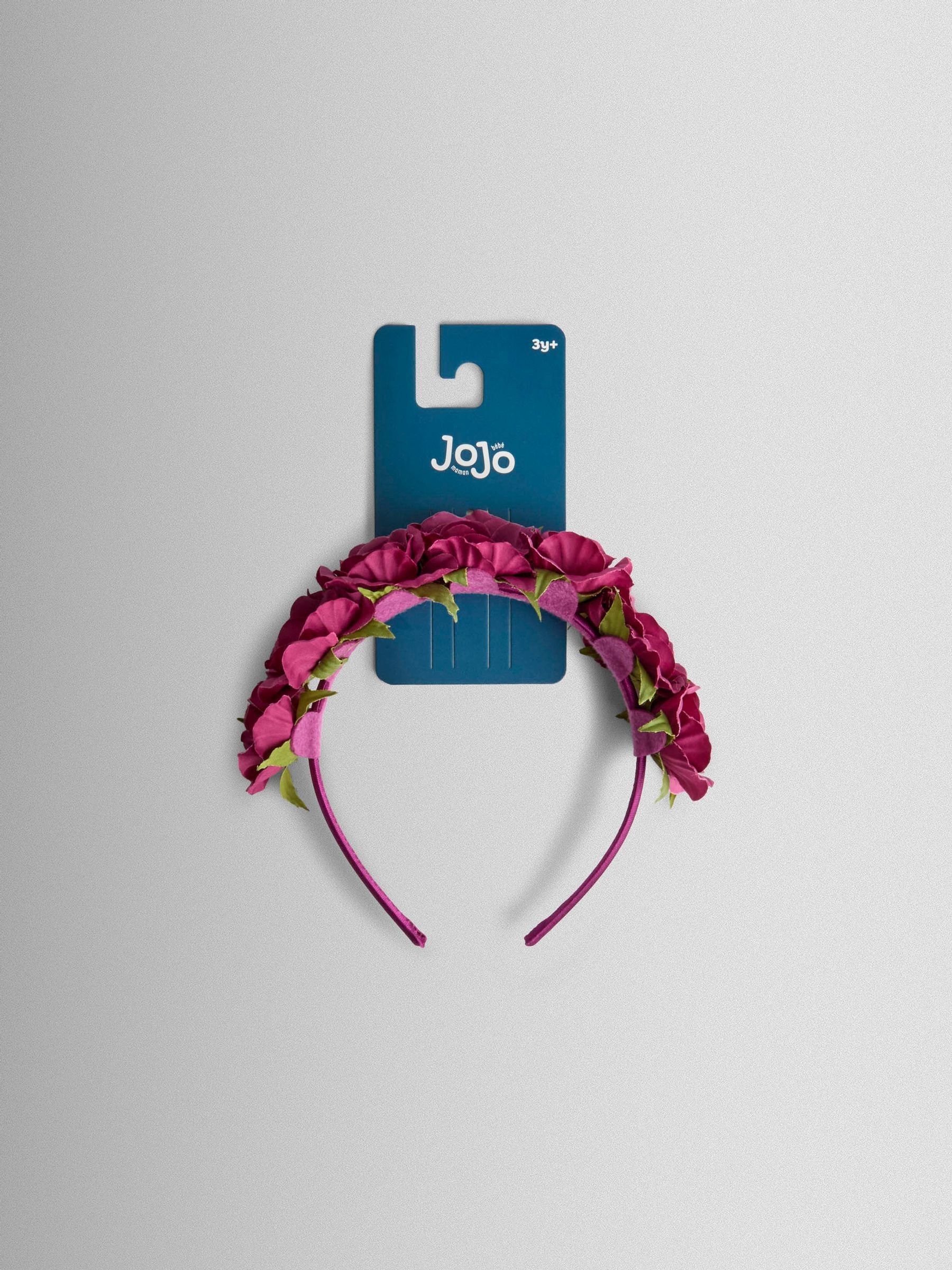 Purple Floral Tartan Ruffle Headband - Image 1 of 3