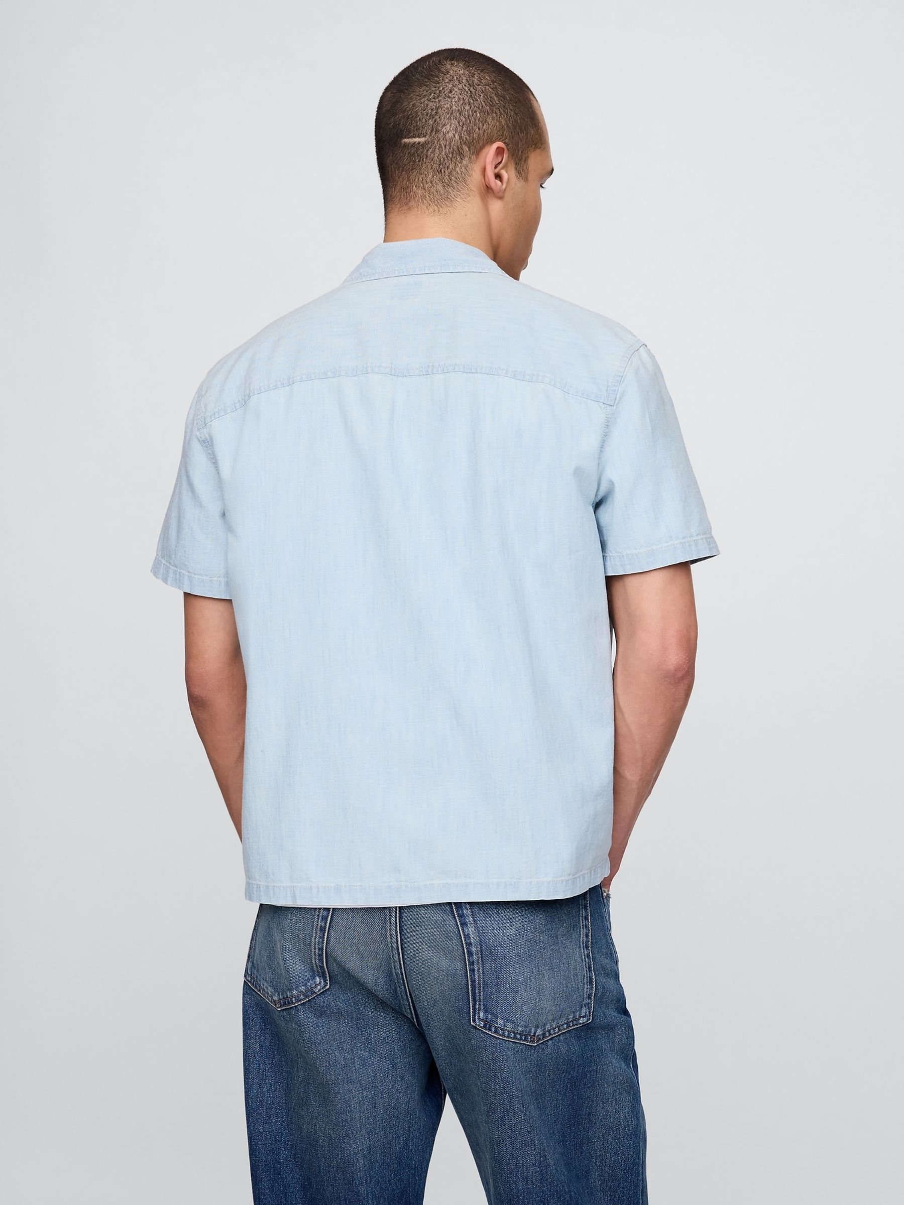 Blue Relaxed Denim Shirt - Image 2 of 5
