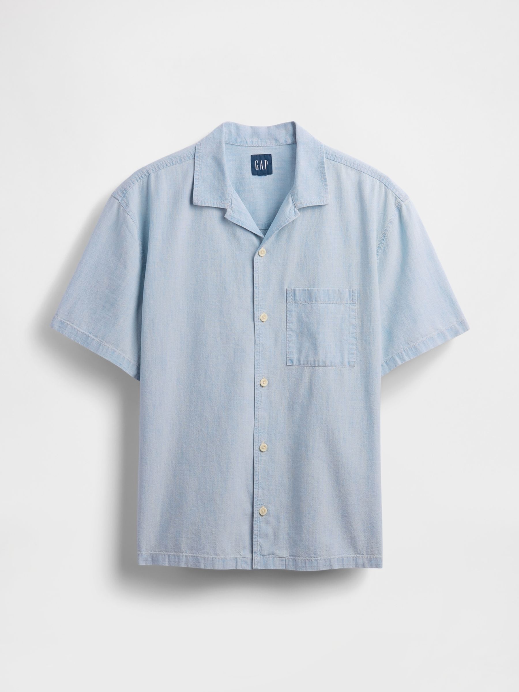 Blue Relaxed Denim Shirt - Image 4 of 5