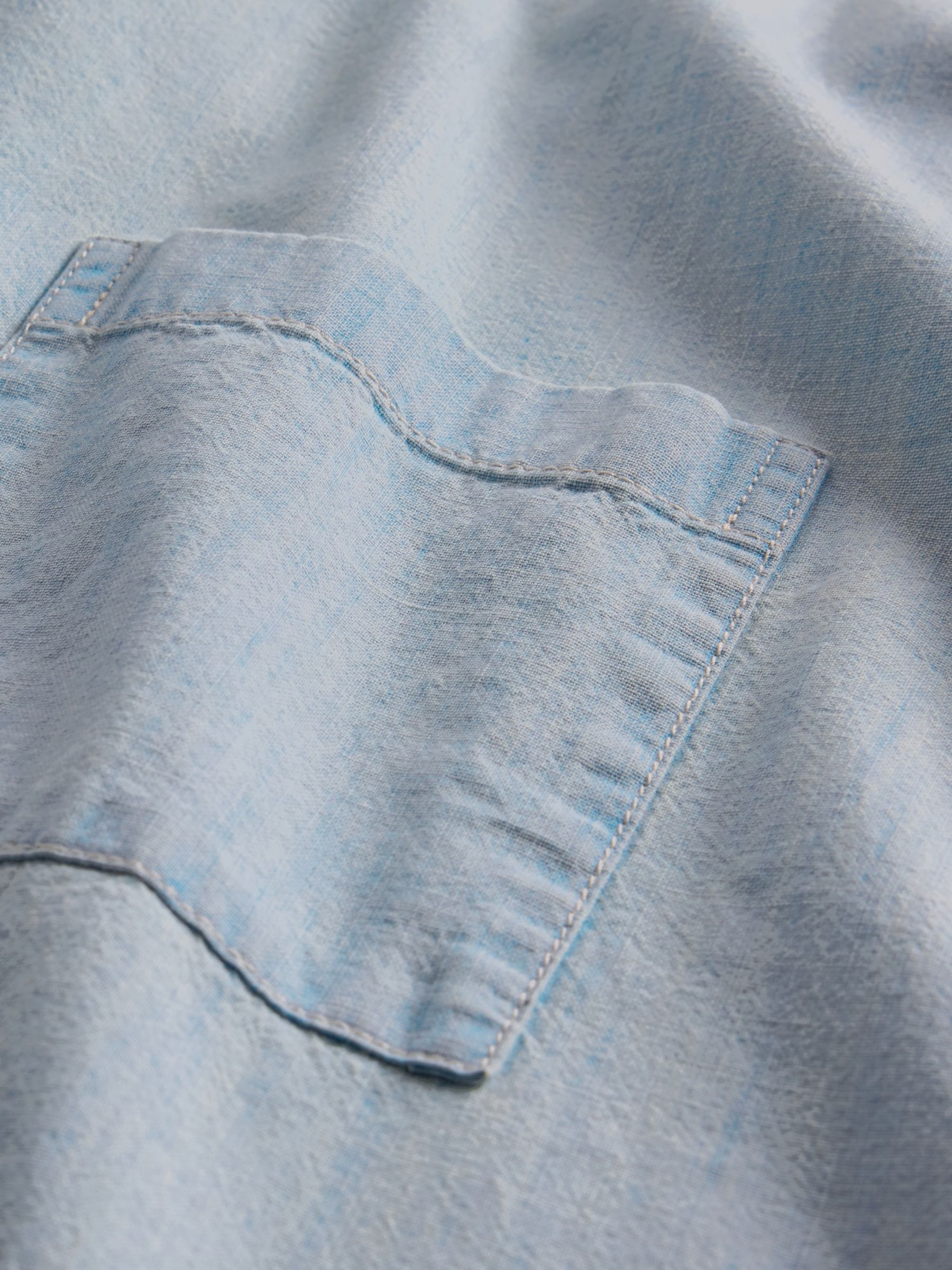Blue Relaxed Denim Shirt - Image 5 of 5