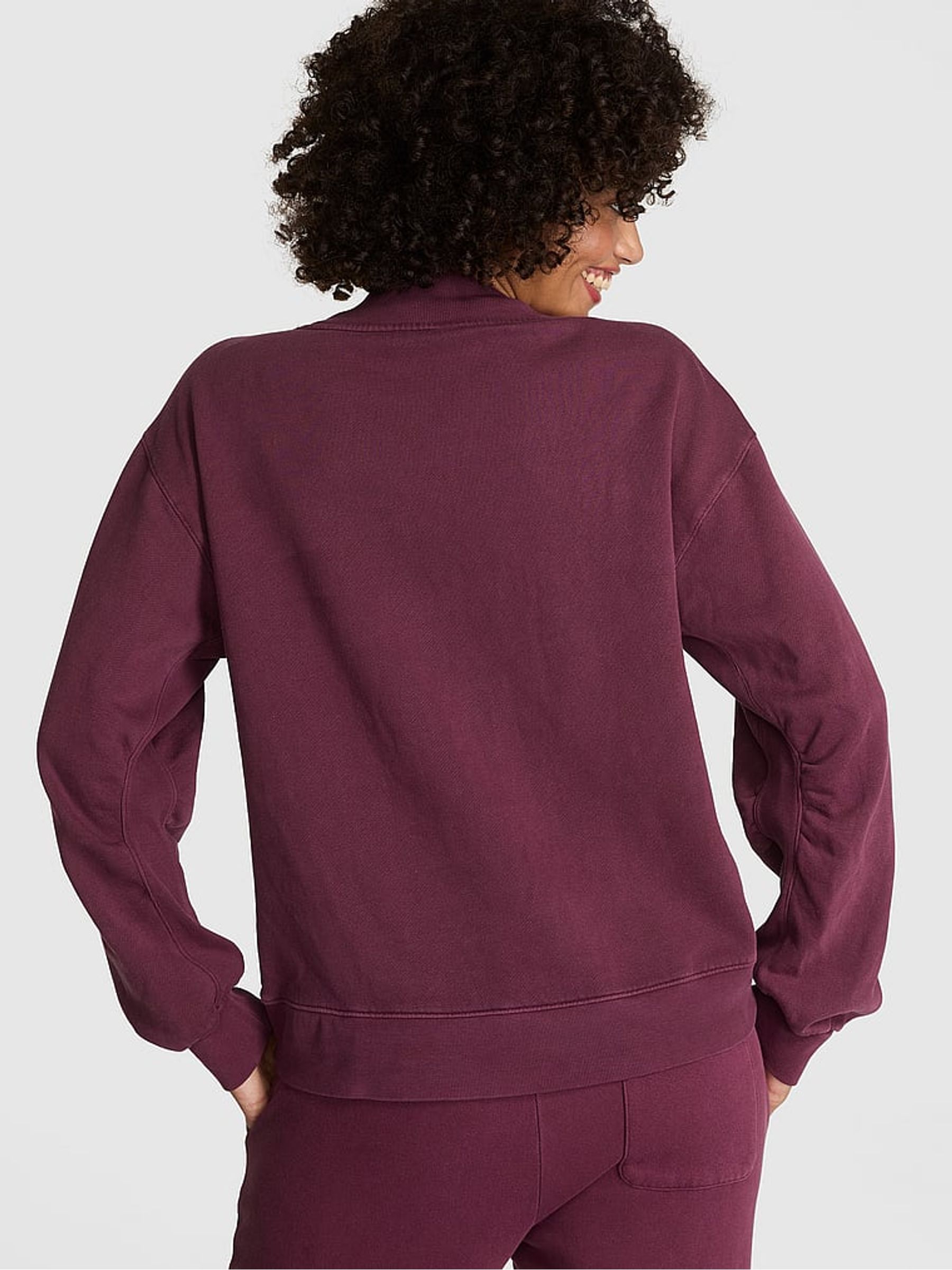 Purple Rose Fleece Sweatshirt - Image 2 of 2