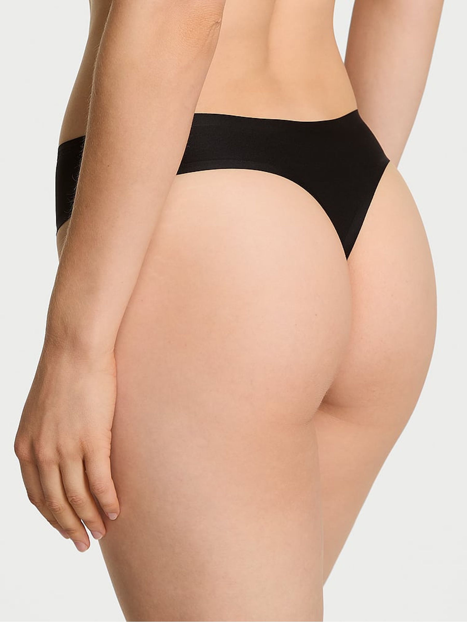 Black Thong Mid-Rise Knickers - Image 2 of 3