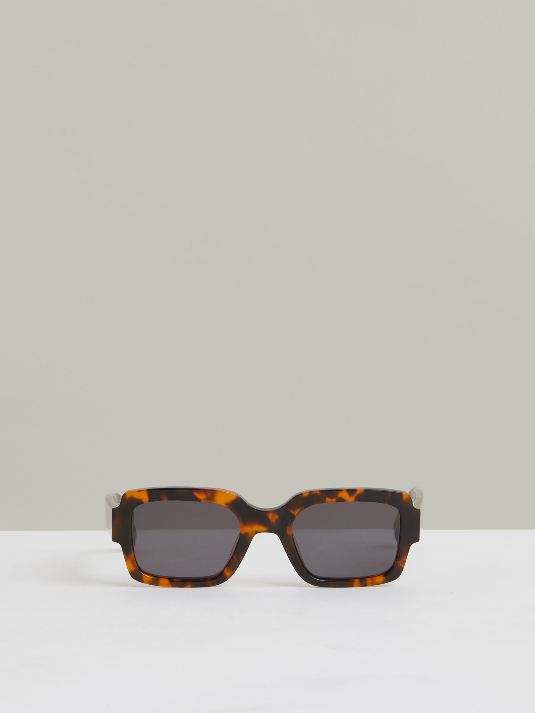 Monokel Eyewear Rectangle Sunglasses in Havana Brown - Image 1 of 3