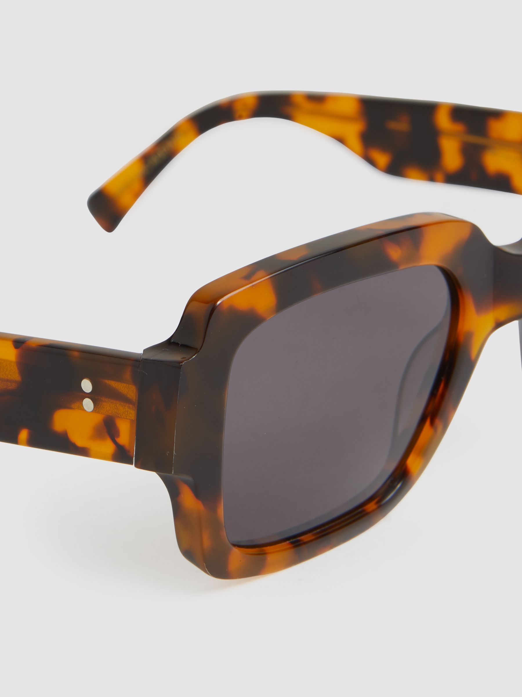 Monokel Eyewear Rectangle Sunglasses in Havana Brown - image 2