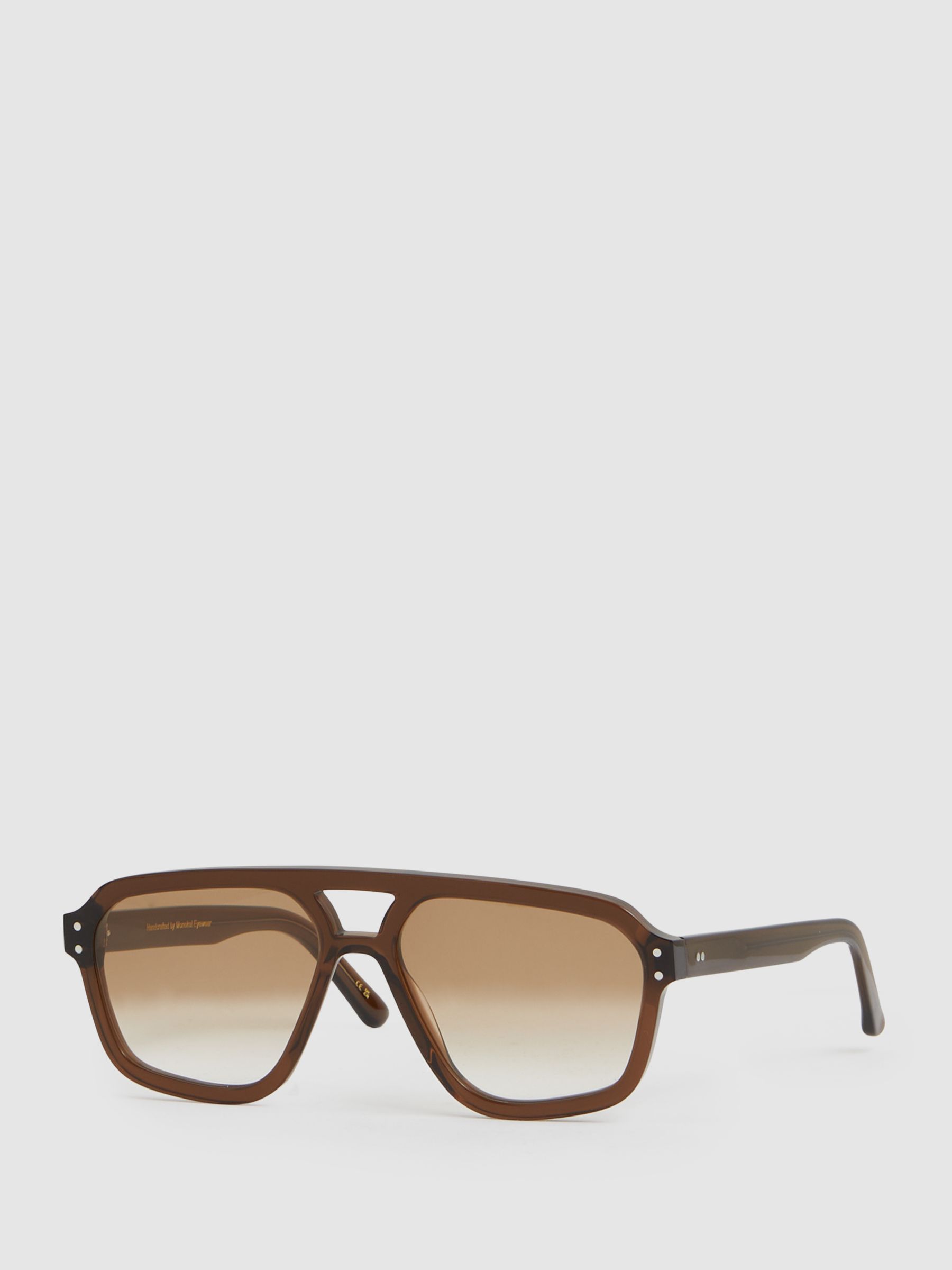 Monokel Eyewear Aviator-Style Sunglasses in Cola Brown - Image 3 of 3