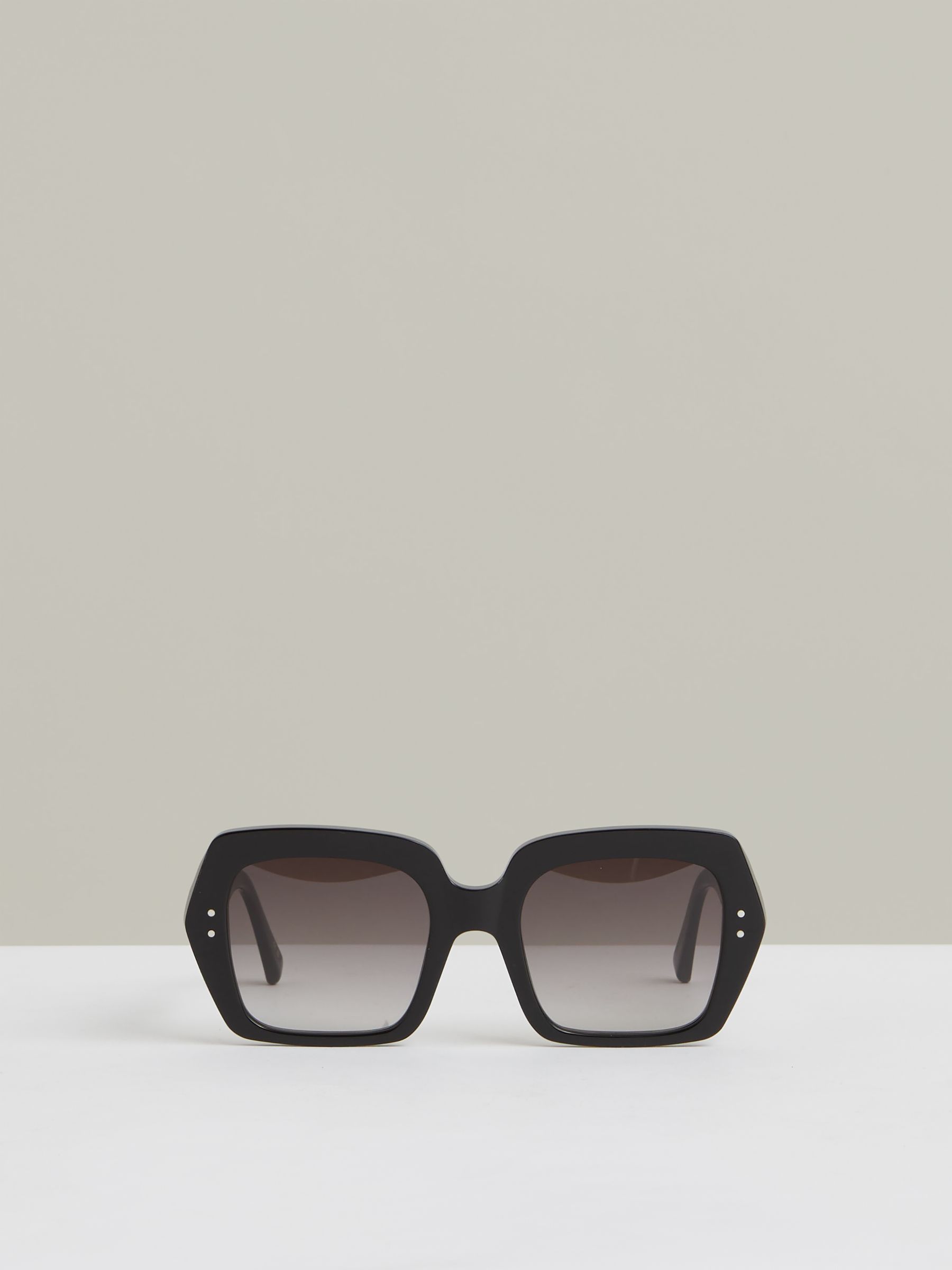 Monokel Oversized Eyewear Sunglasses in Black - Image 1 of 4 Monokel Oversized Eyewear Sunglasses in Black - Image 1 of 4