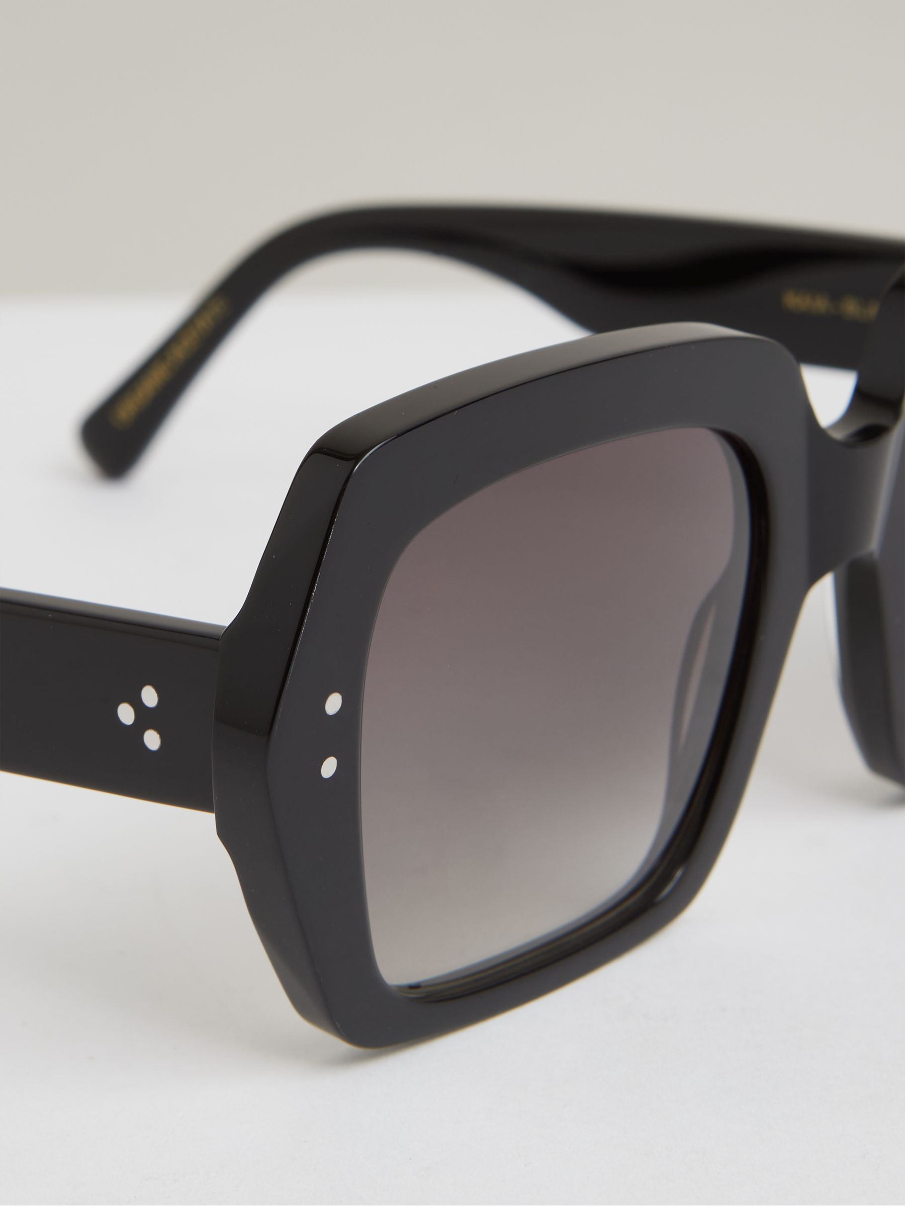 Monokel Oversized Eyewear Sunglasses in Black - Image 4 of 4