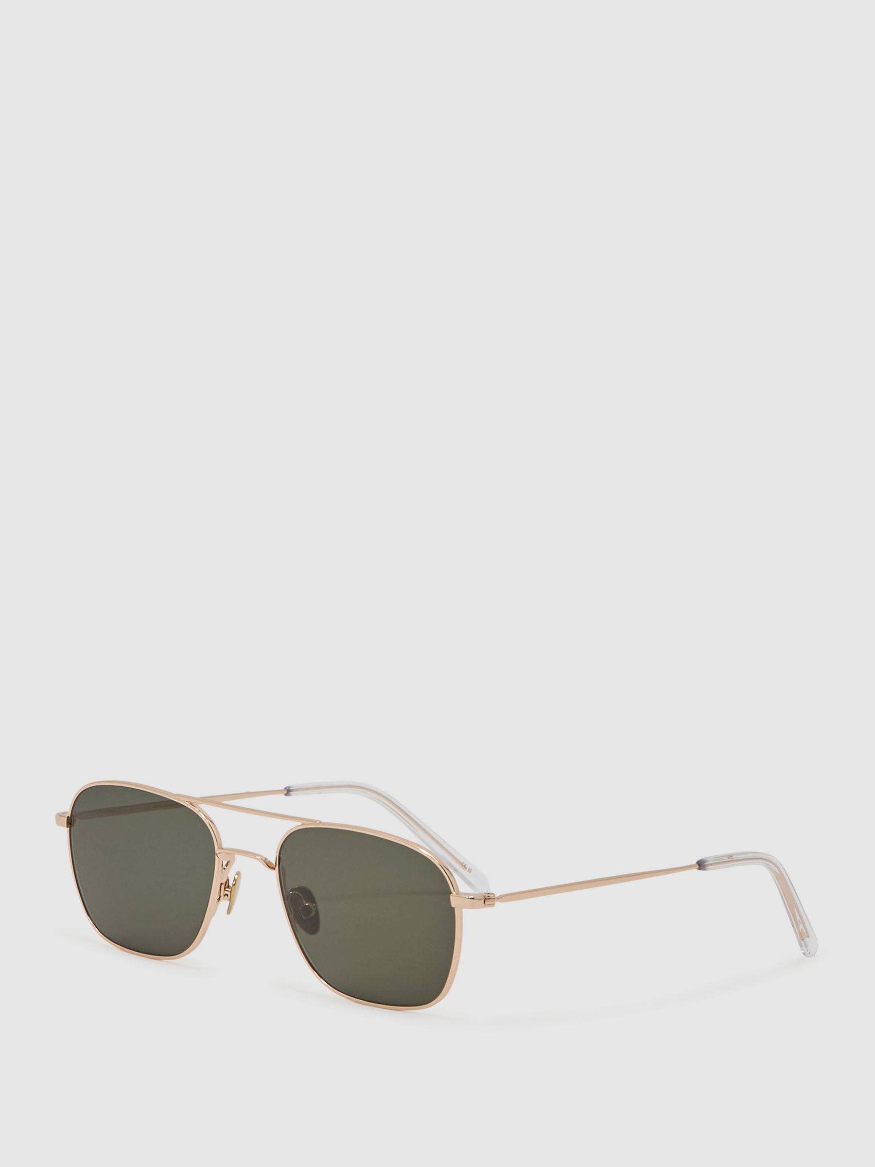 Monokel Eyewear Aviator Style Sunglasses in Silver - Image 2 of 3 Monokel Eyewear Aviator Style Sunglasses in Silver - Image 2 of 3