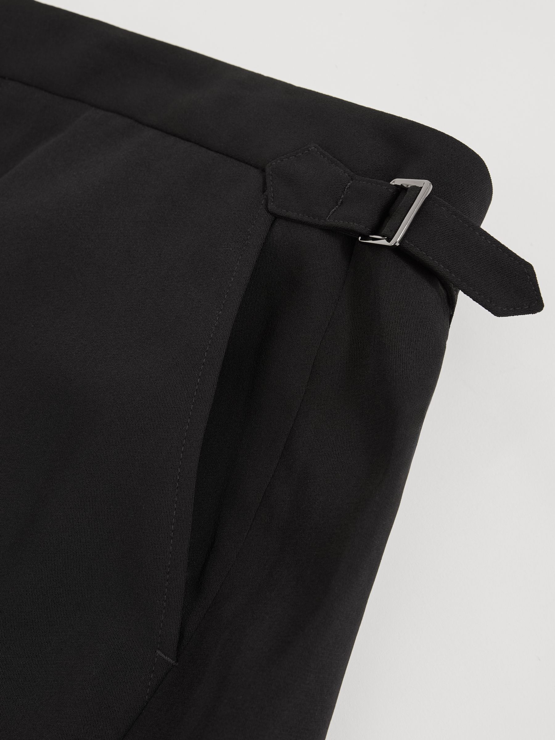 Side-Adjuster Tailored Shorts in Black - Image 6 of 6